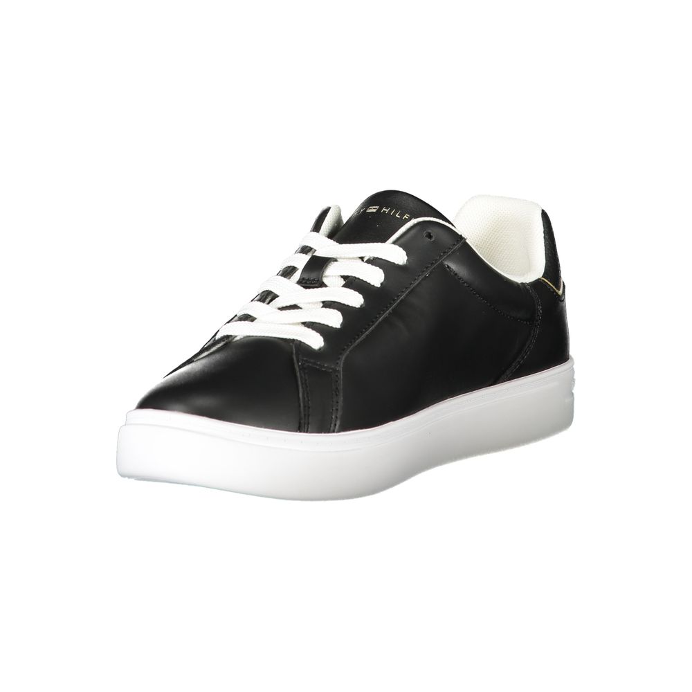 Tommy Hilfiger Black Leather Women Sneaker - ACCEXO