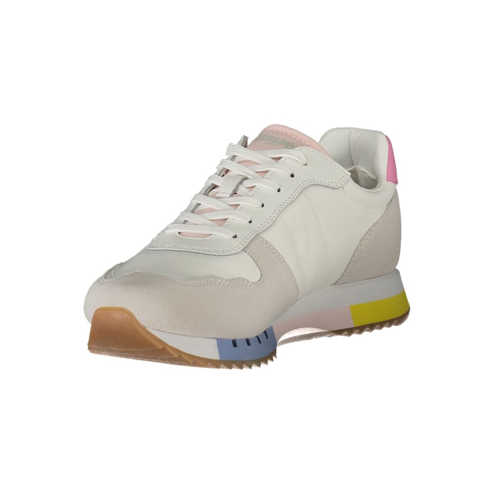 Blauer White Leather Women Sneaker - ACCEXO