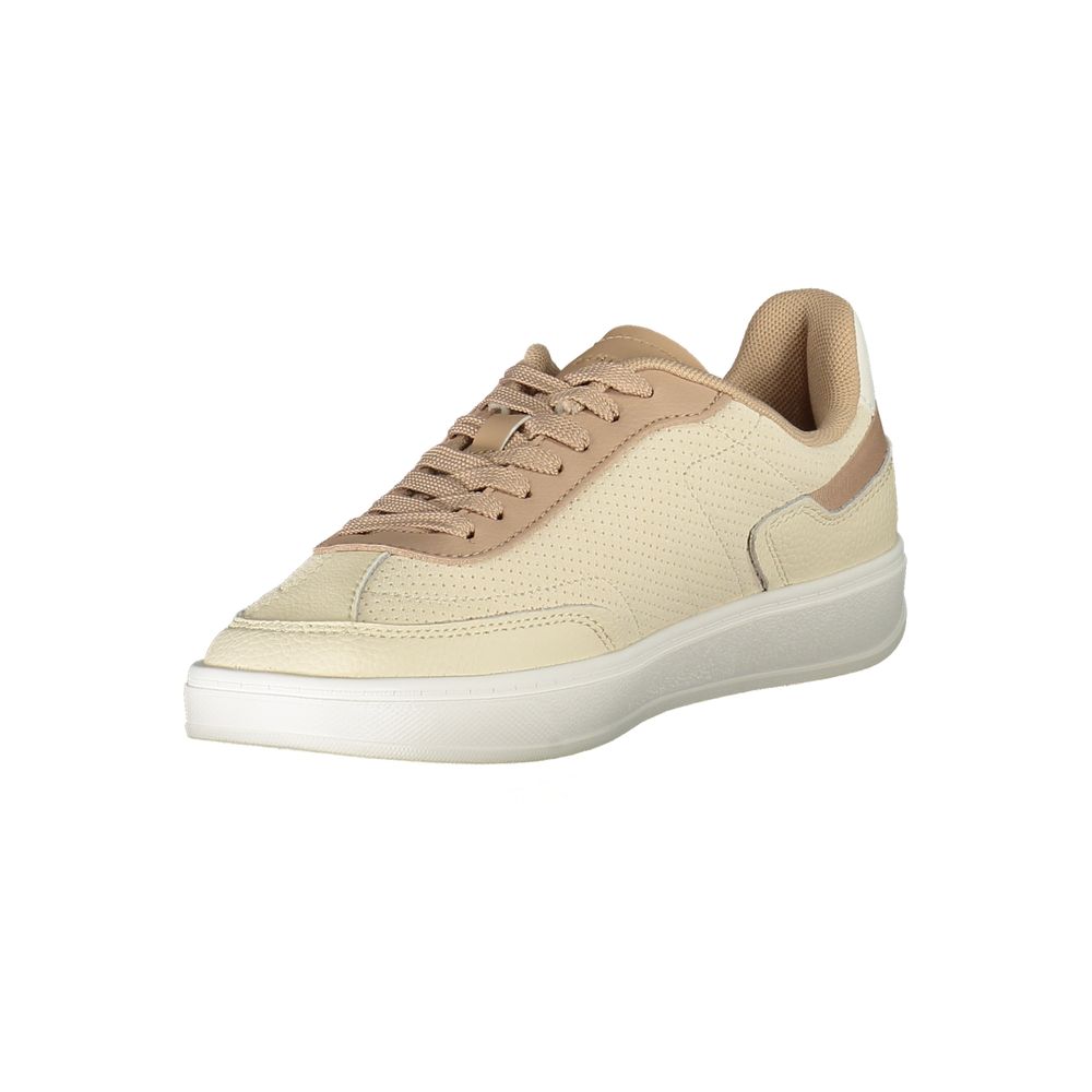 Tommy Hilfiger Beige Leather Women Sneaker - ACCEXO