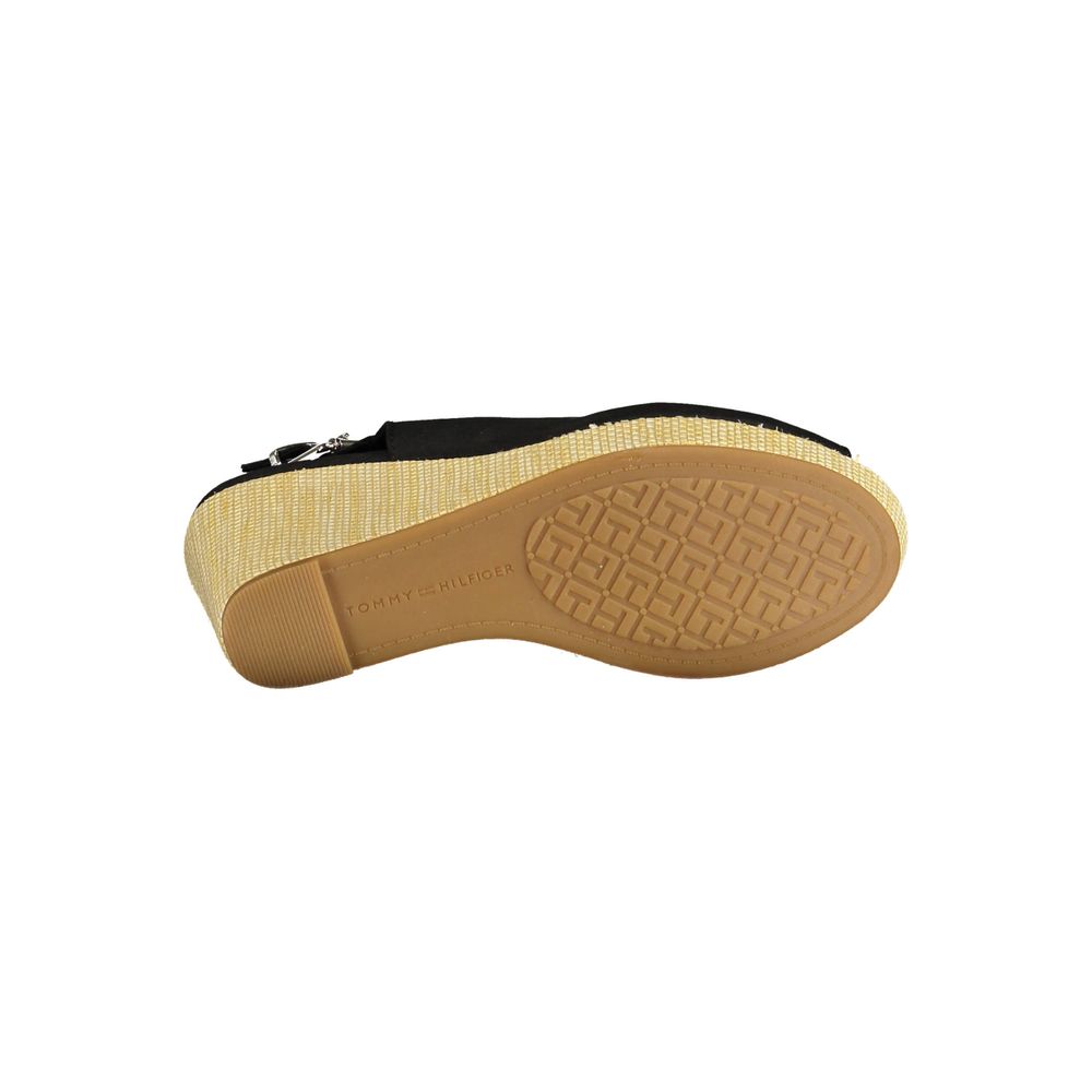 Tommy Hilfiger Black Cotton Women Sandal - ACCEXO