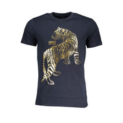 Cavalli Class Blue Cotton T-Shirt - ACCEXO