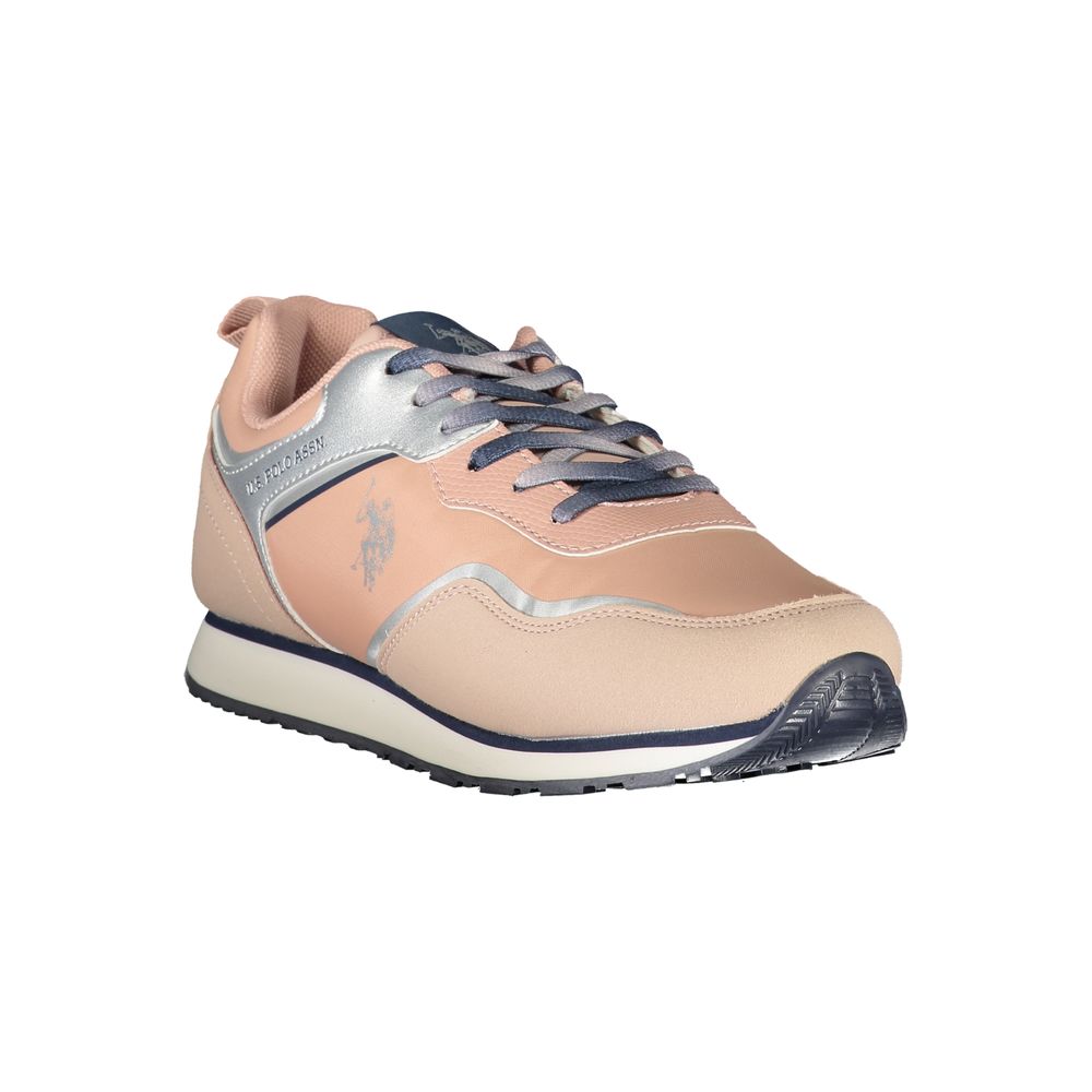 U.S. POLO ASSN. Pink Polyester Sneaker - ACCEXO
