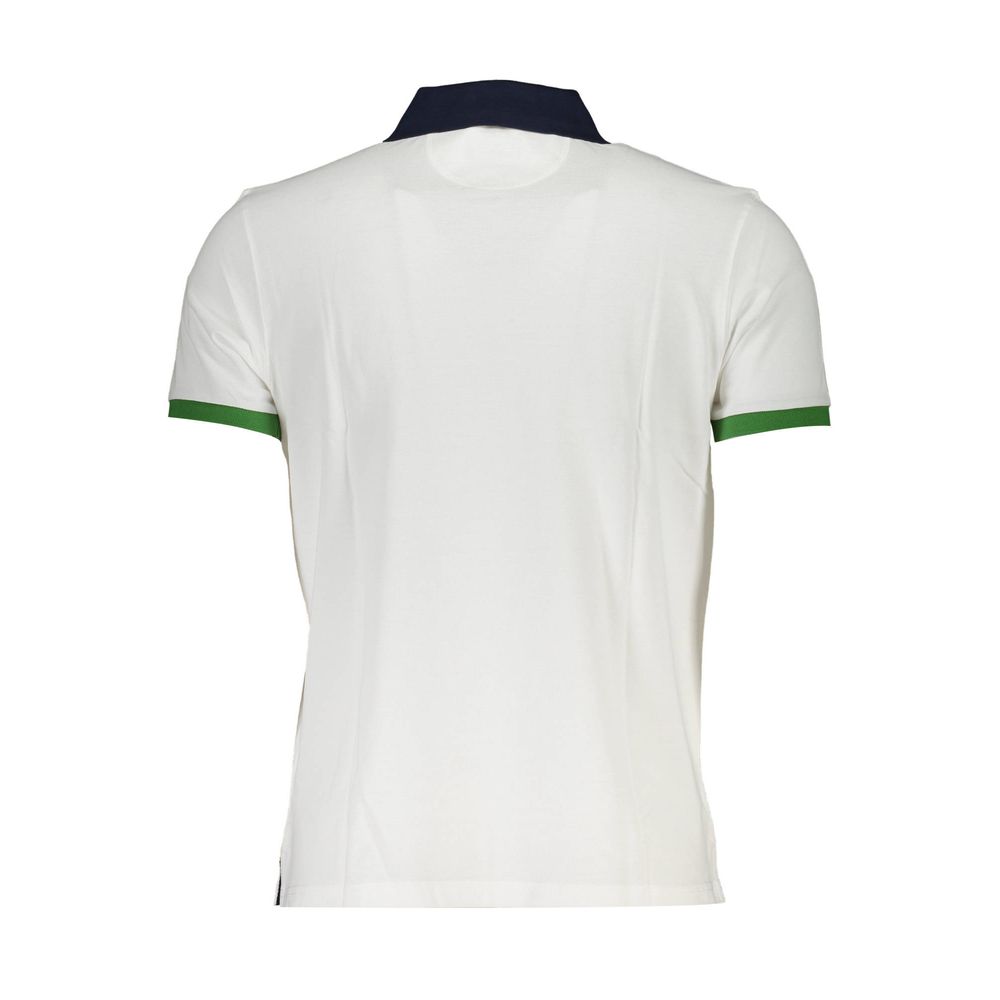 La Martina White Cotton Men Polo Shirt - ACCEXO