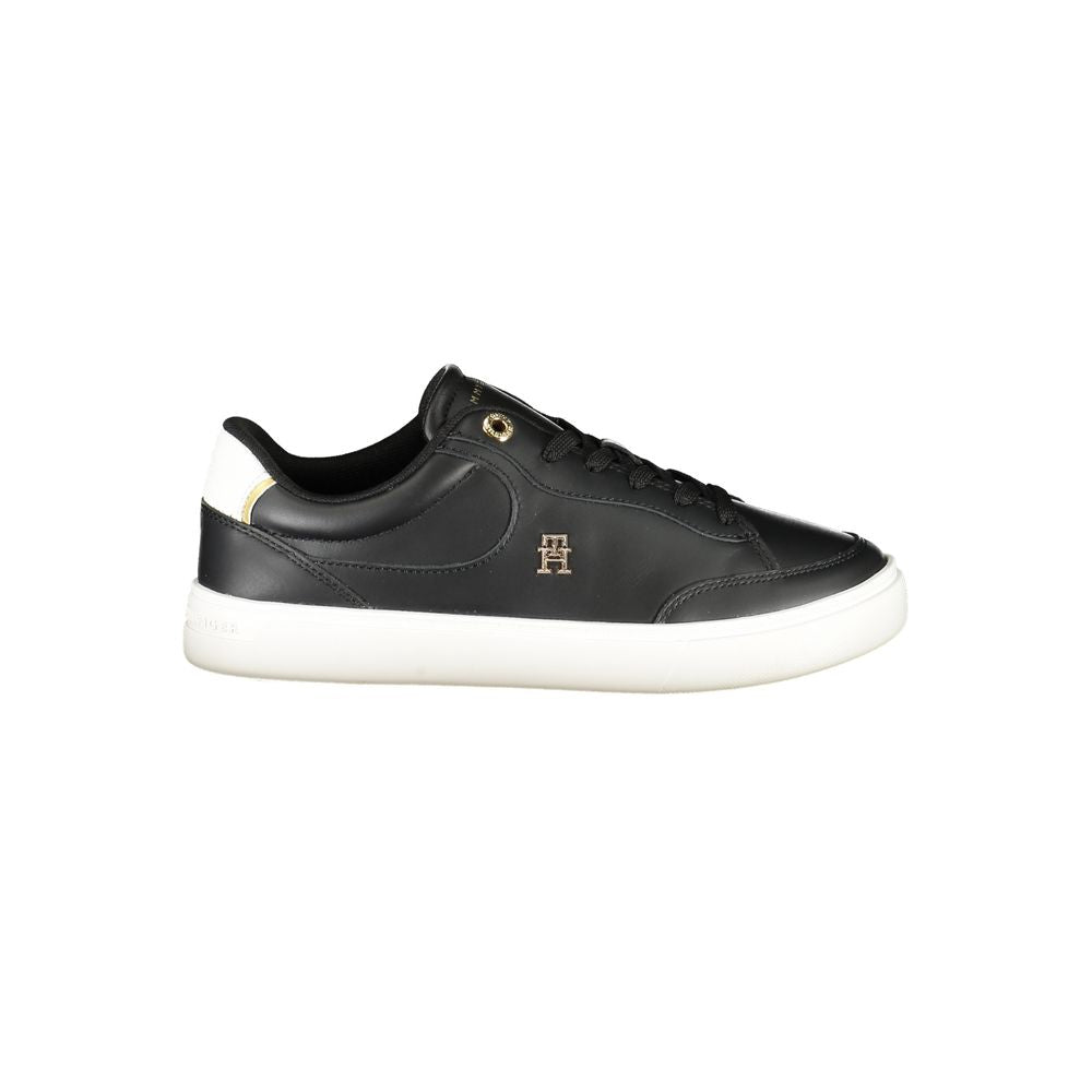 Tommy Hilfiger Black Leather Women Sneaker - ACCEXO