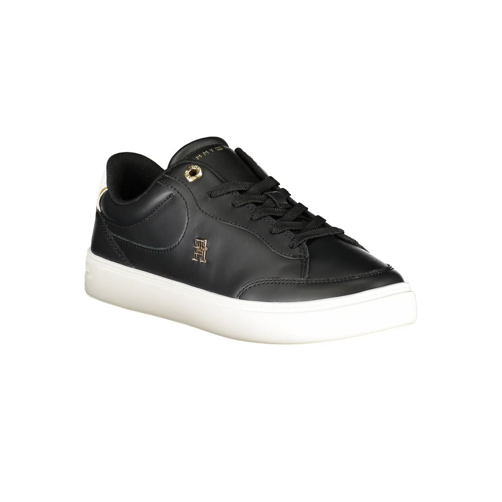 Tommy Hilfiger Black Leather Women Sneaker - ACCEXO