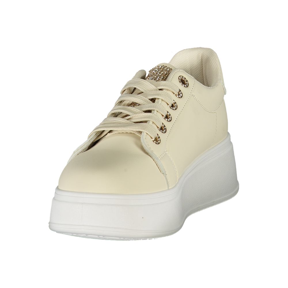 Laura Biagiotti Beige Polyester Women Sneaker - ACCEXO