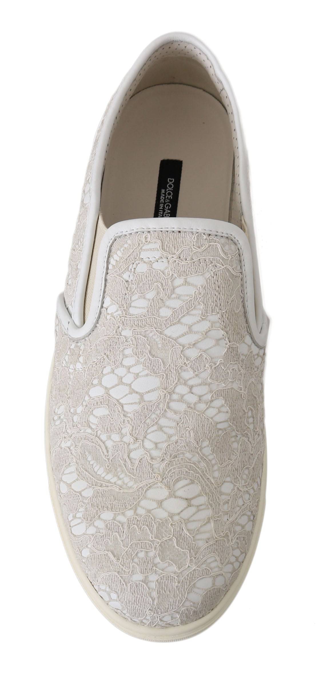 Dolce & Gabbana Elegant Off White Loafers for Ladies - ACCEXO
