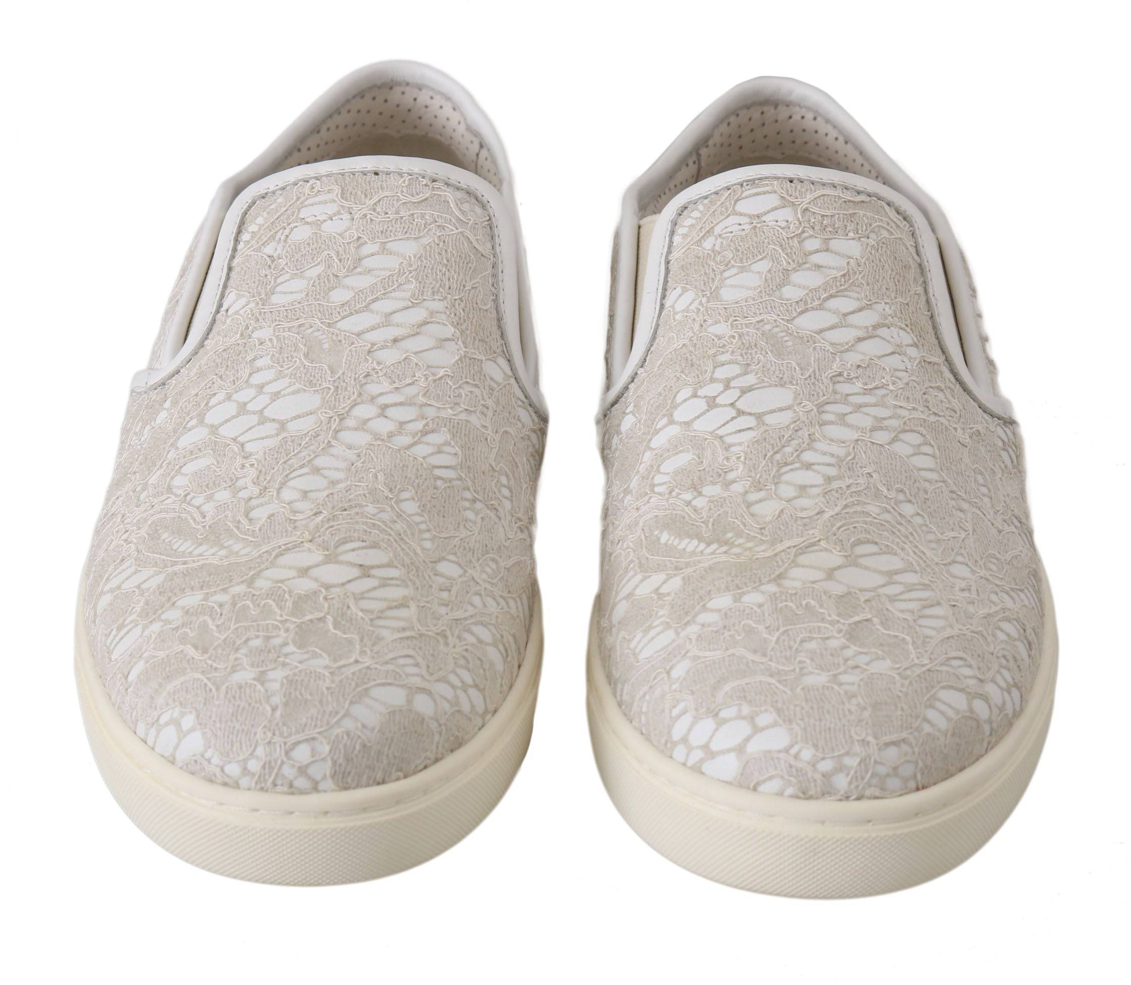 Dolce & Gabbana Elegant Off White Loafers for Ladies - ACCEXO
