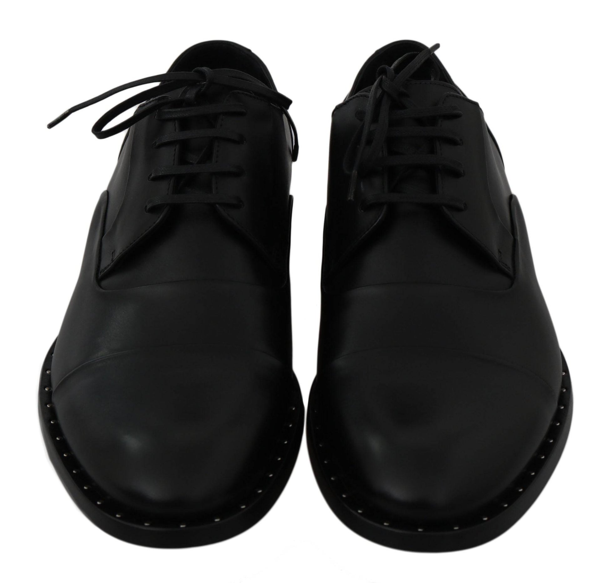Dolce & Gabbana Sleek Black Leather Formal Dress Shoes - ACCEXO