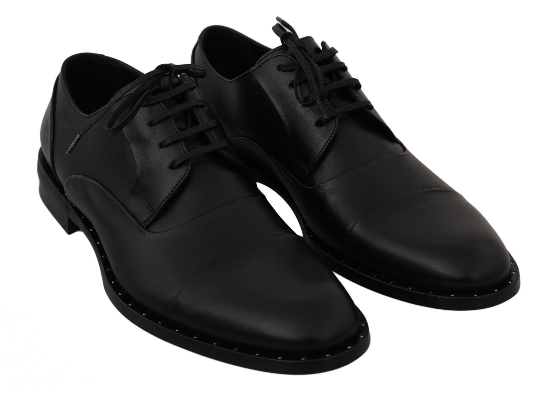Dolce & Gabbana Sleek Black Leather Formal Dress Shoes - ACCEXO