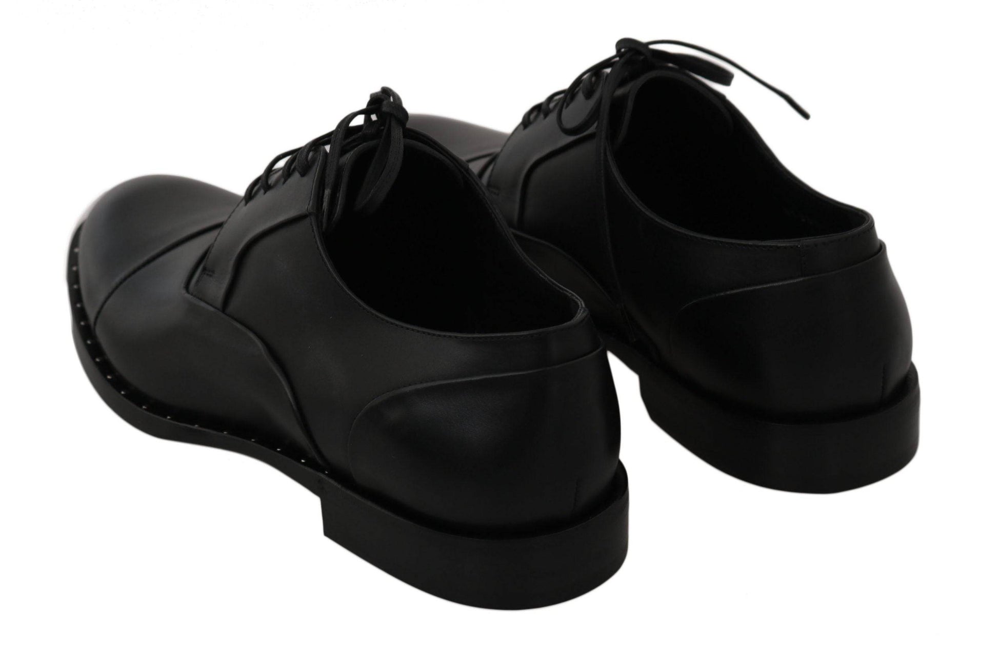 Dolce & Gabbana Sleek Black Leather Formal Dress Shoes - ACCEXO