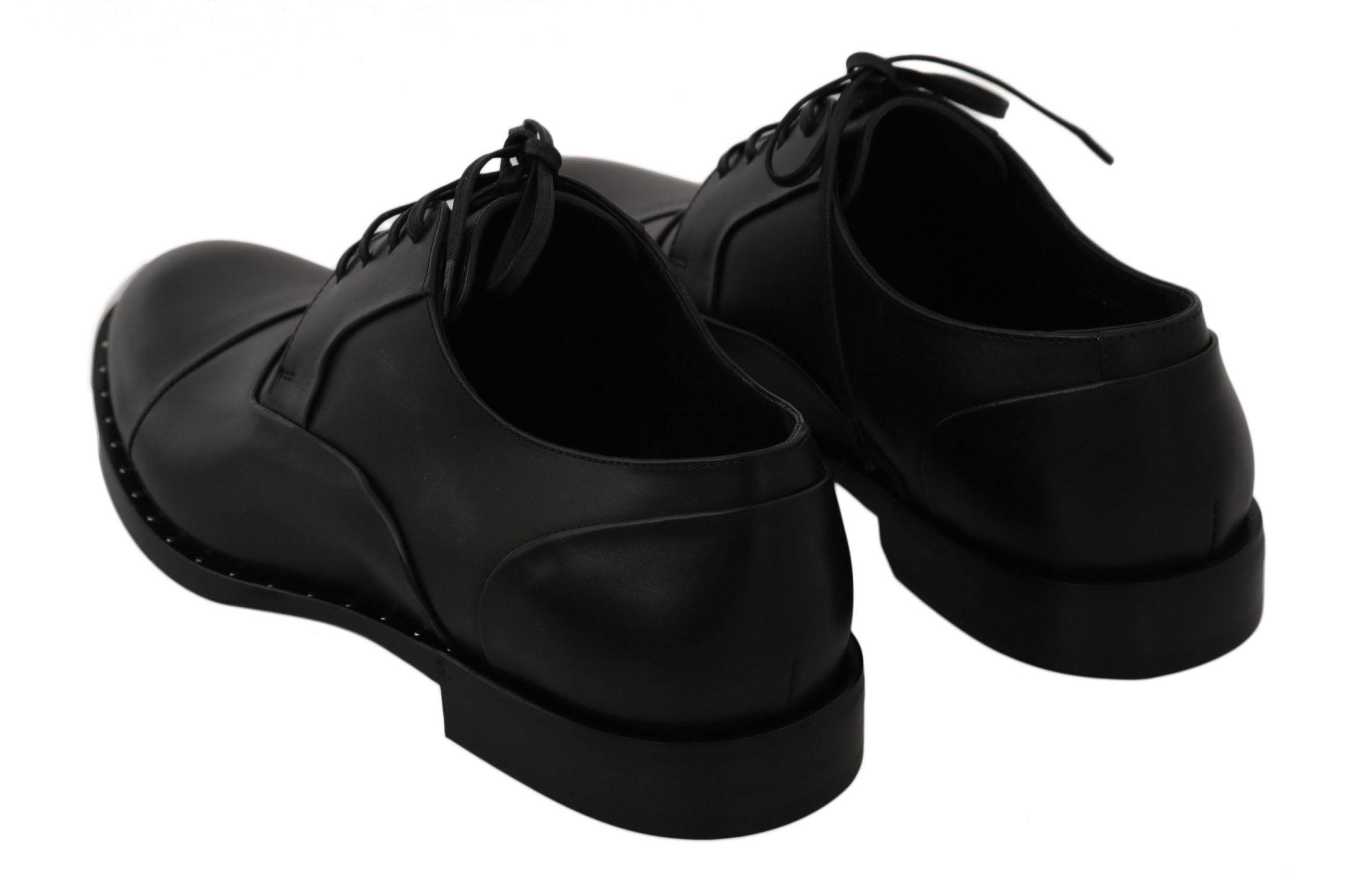 Dolce & Gabbana Sleek Black Leather Formal Dress Shoes - ACCEXO