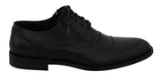 Dolce & Gabbana Sleek Black Leather Formal Dress Shoes - ACCEXO