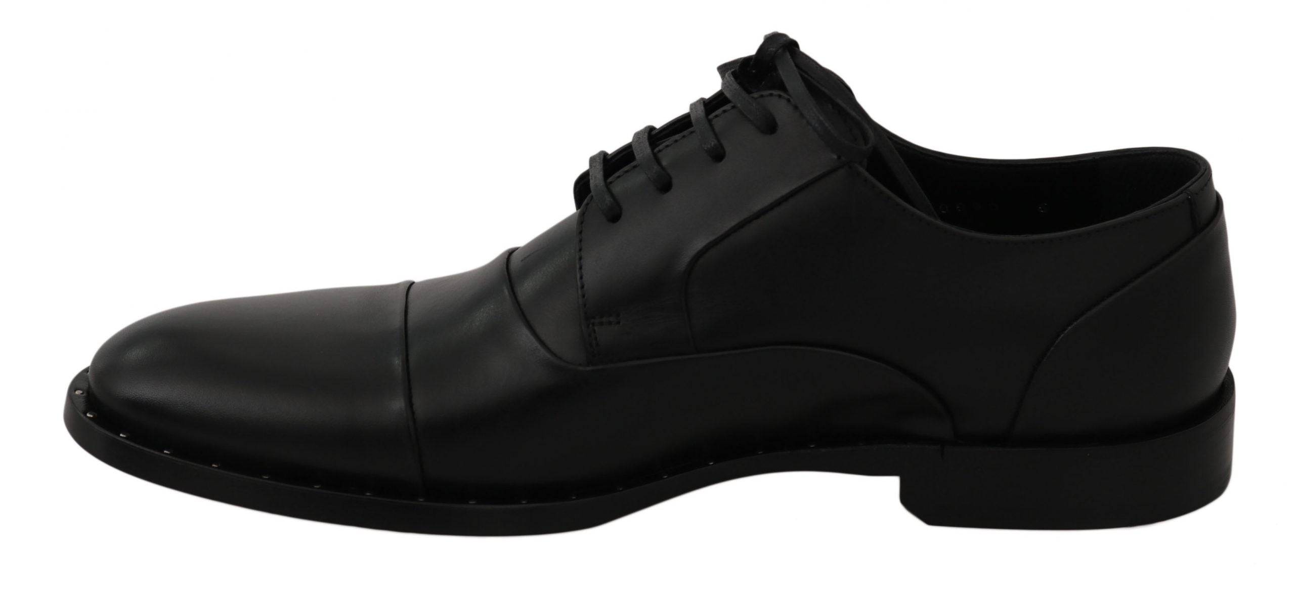 Dolce & Gabbana Sleek Black Leather Formal Dress Shoes - ACCEXO
