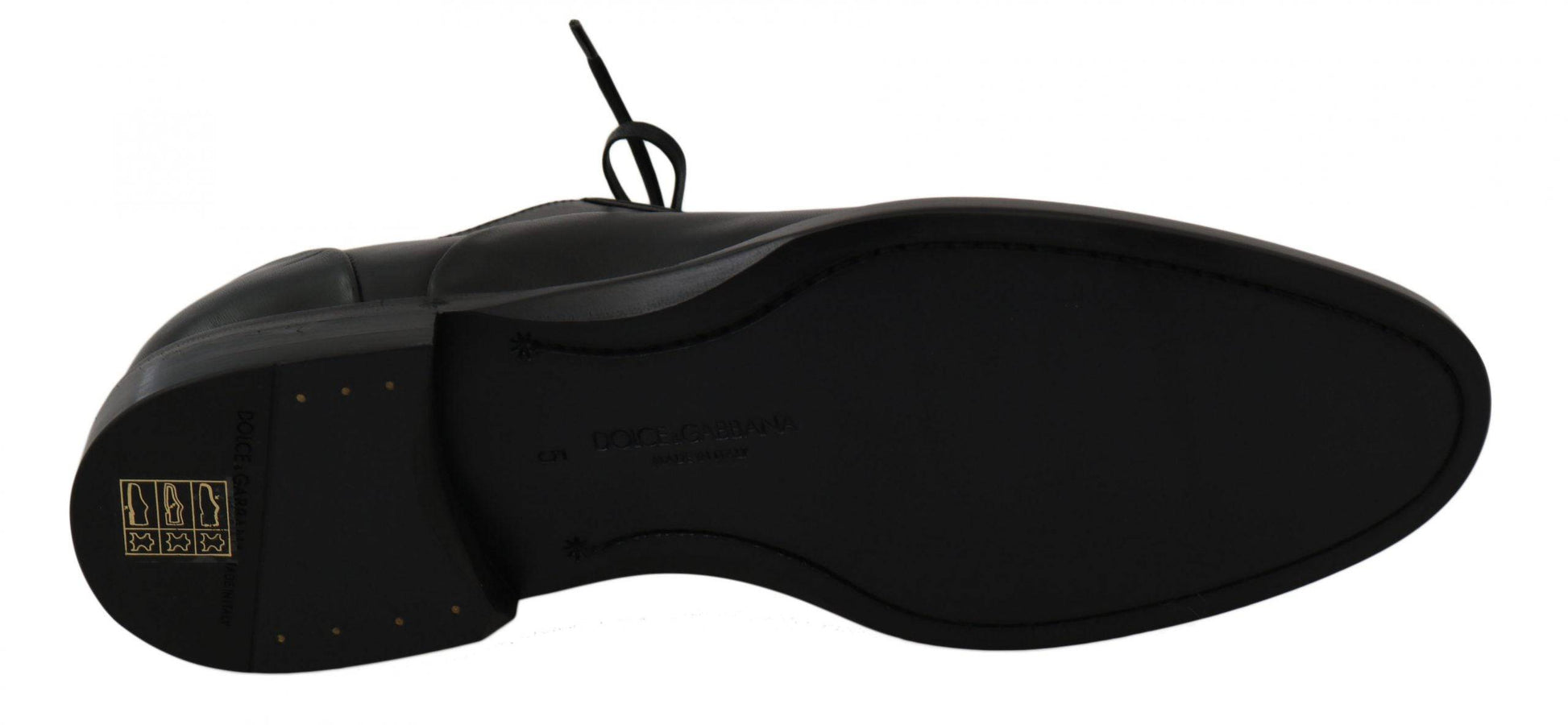 Dolce & Gabbana Sleek Black Leather Formal Dress Shoes - ACCEXO