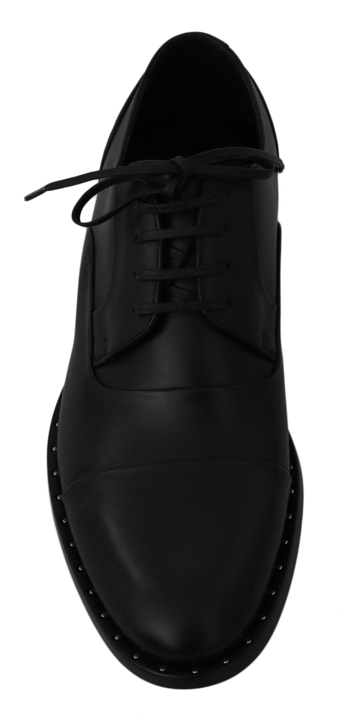 Dolce & Gabbana Sleek Black Leather Formal Dress Shoes - ACCEXO