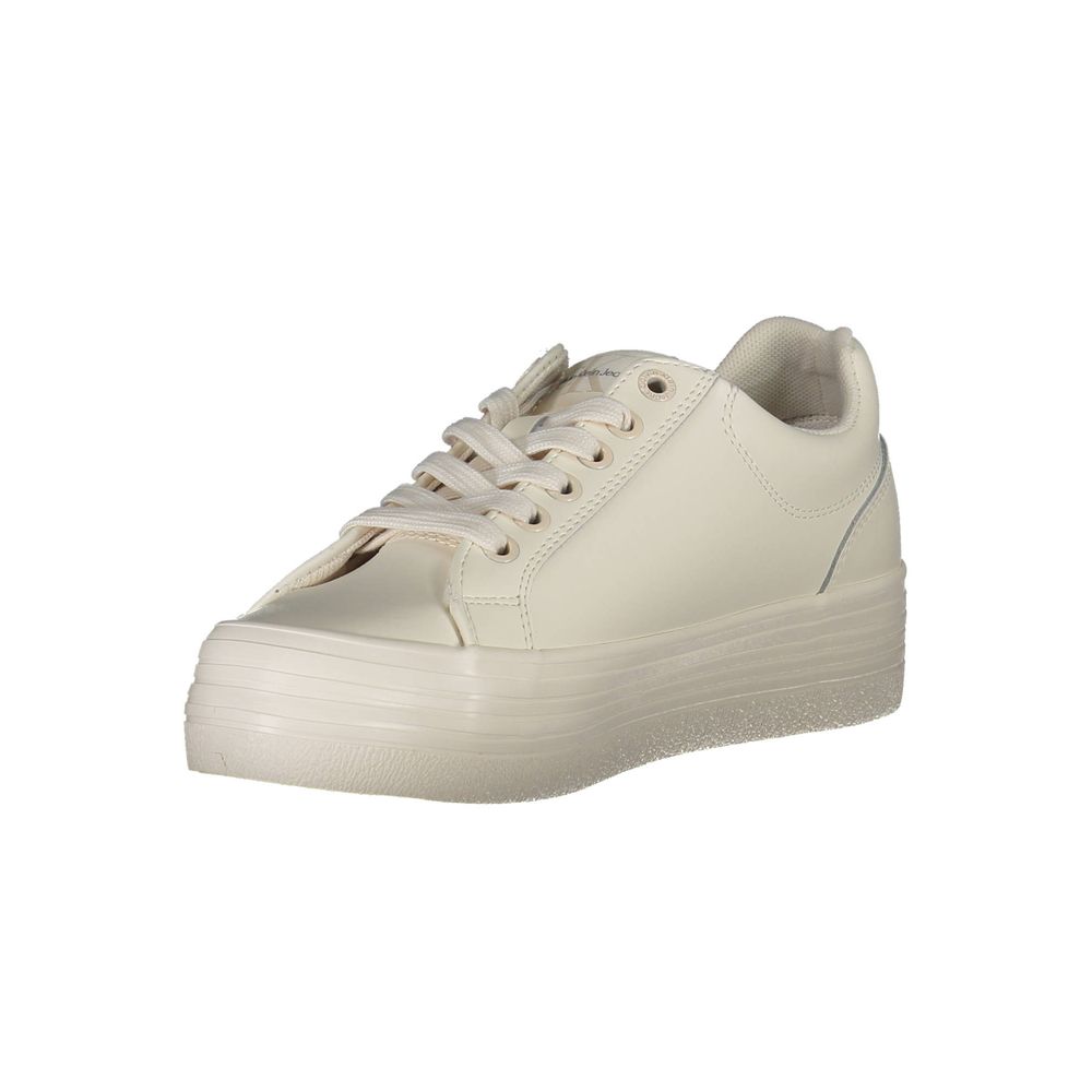 Calvin Klein White Polyester Sneaker - ACCEXO