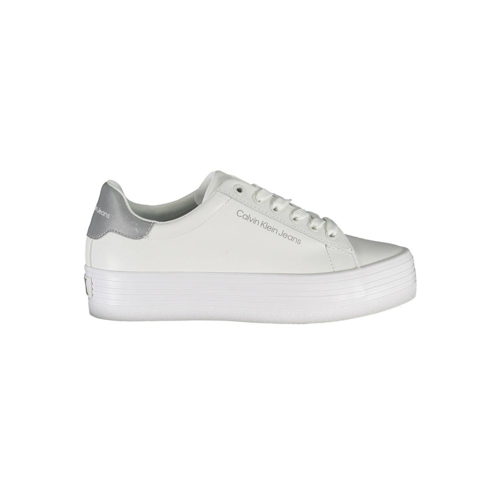 Calvin Klein White Polyester Sneaker - ACCEXO
