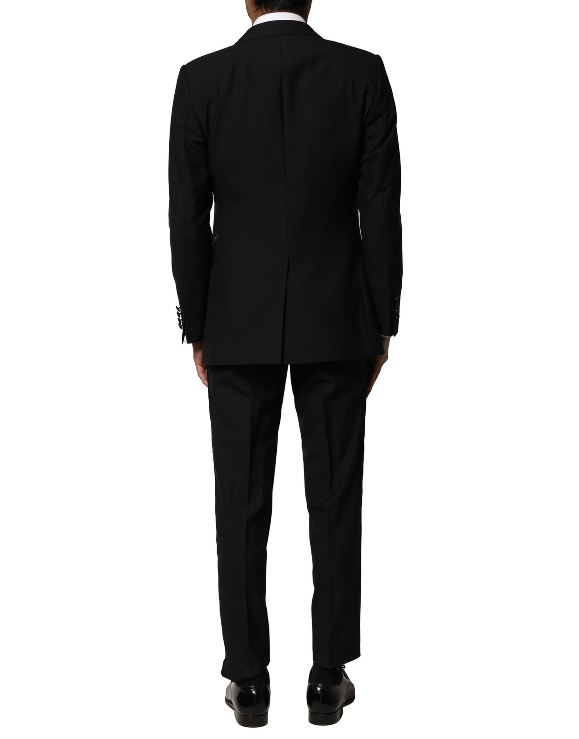 Dolce & Gabbana Black Wool 3 Piece Single Breasted Suit - ACCEXO