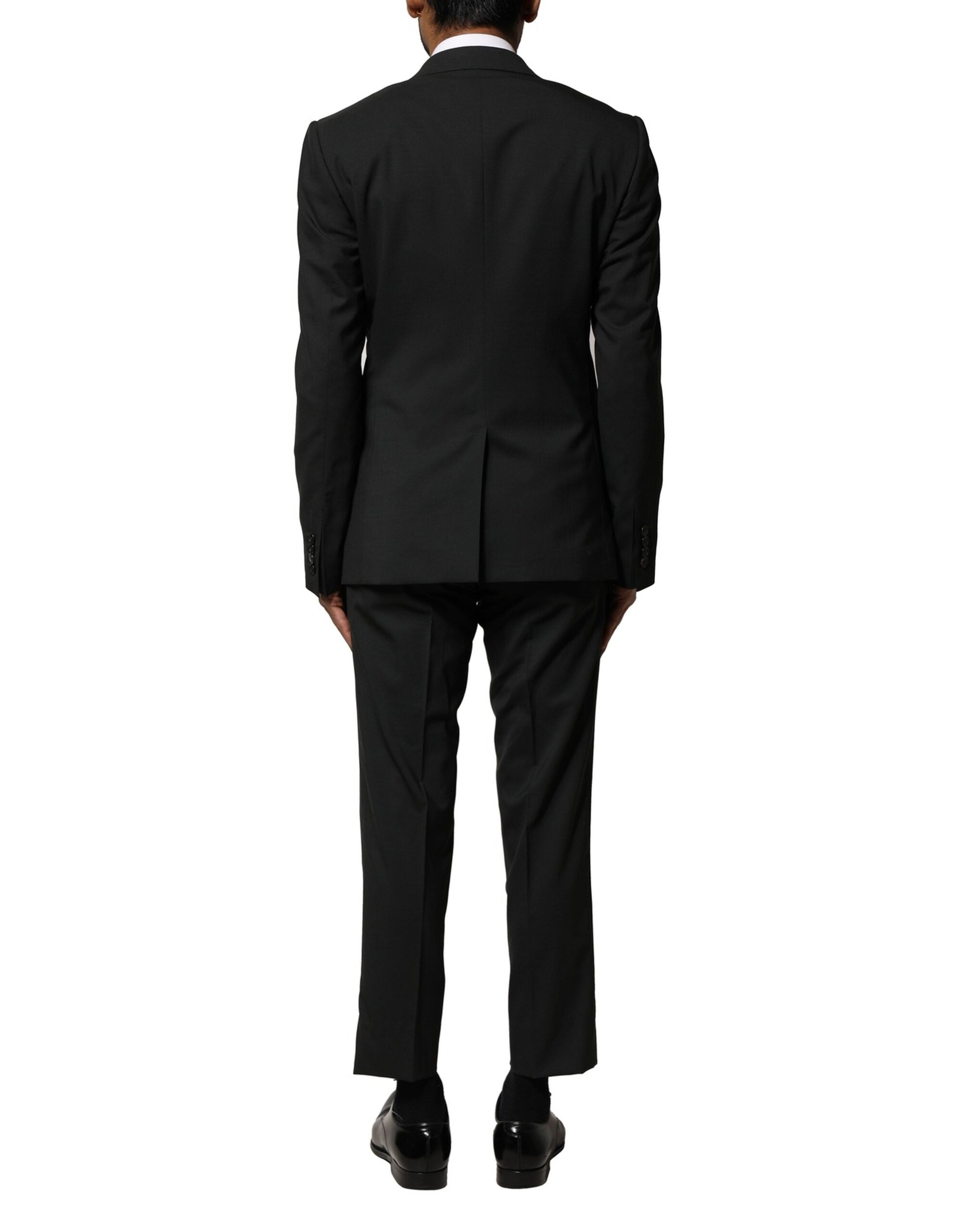 Dolce & Gabbana Black Wool 2 Piece Single Breasted Suit - ACCEXO