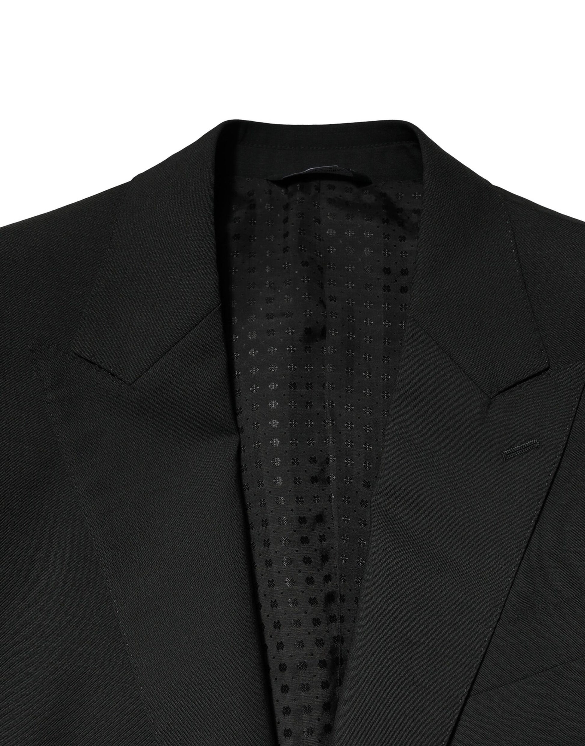 Dolce & Gabbana Black Wool 2 Piece Single Breasted Suit - ACCEXO