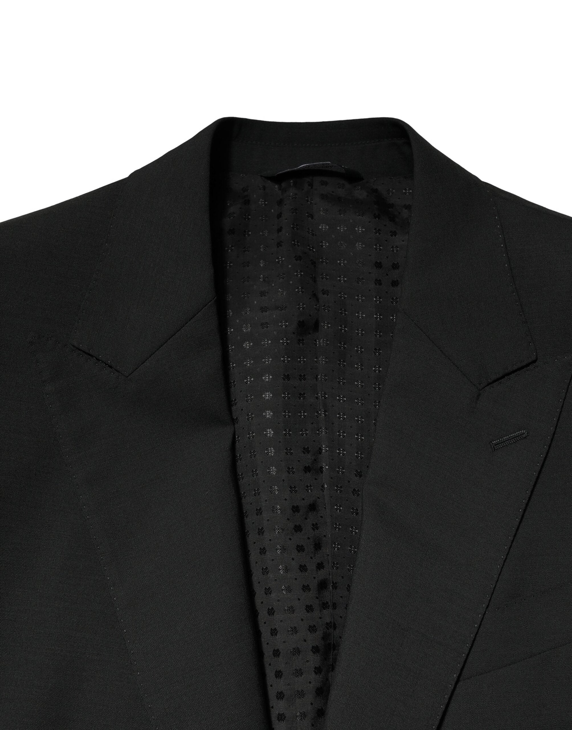 Dolce & Gabbana Black Wool 2 Piece Single Breasted Suit - ACCEXO