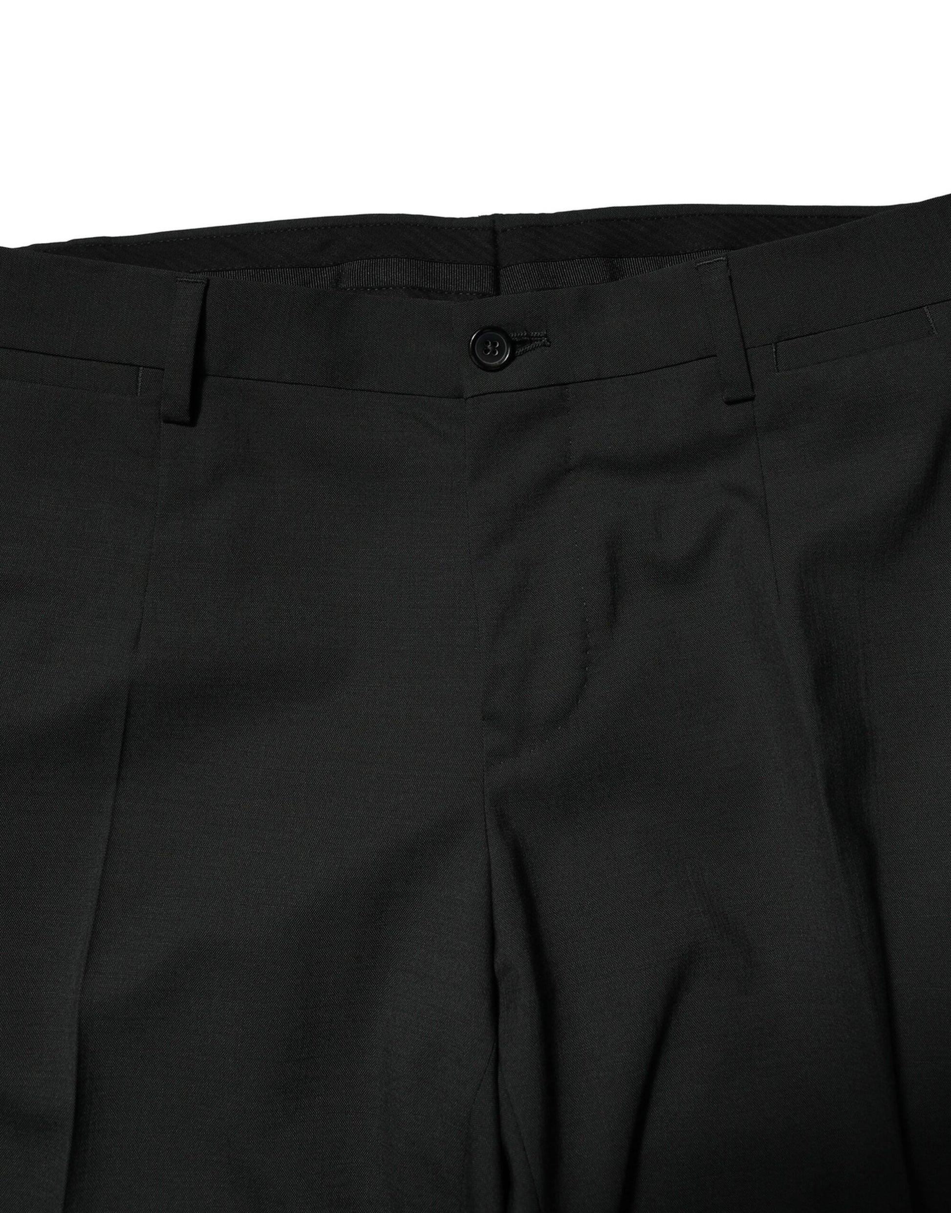 Dolce & Gabbana Black Wool 2 Piece Single Breasted Suit - ACCEXO