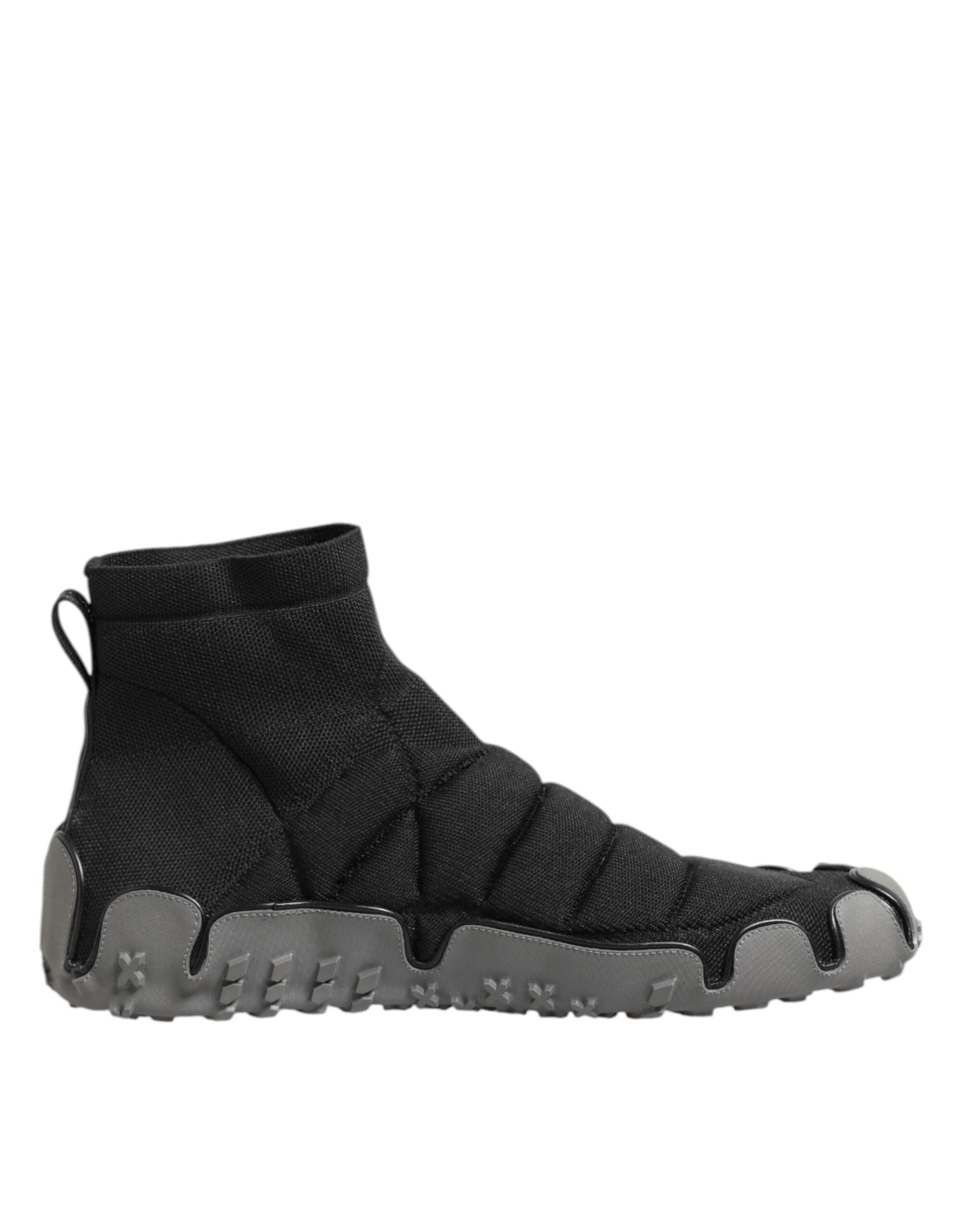 Dolce & Gabbana Black Slip On Ankle Sock Sneakers Shoes