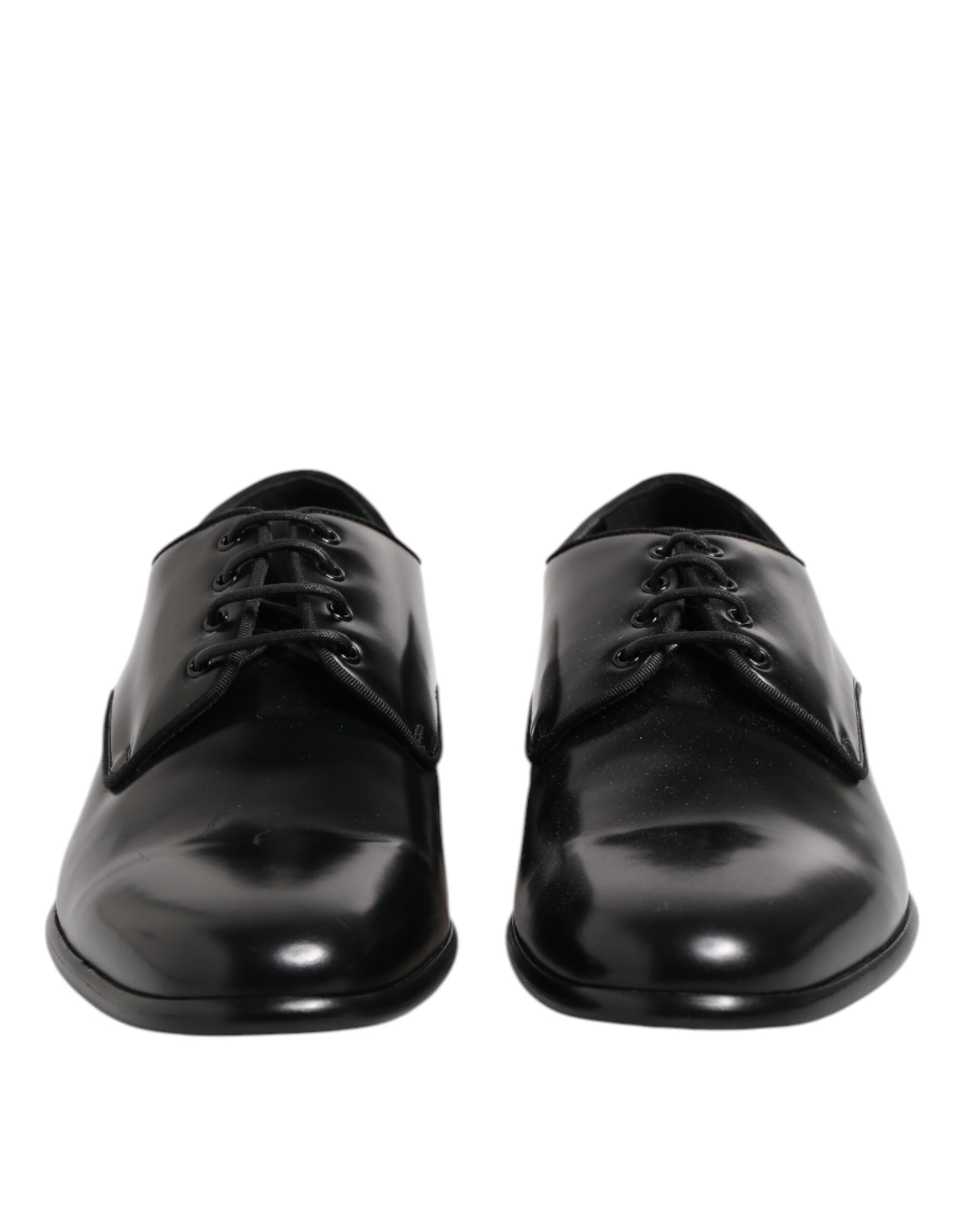Dolce & Gabbana Black Leather Lace Up Derby Men Dress Shoes - ACCEXO