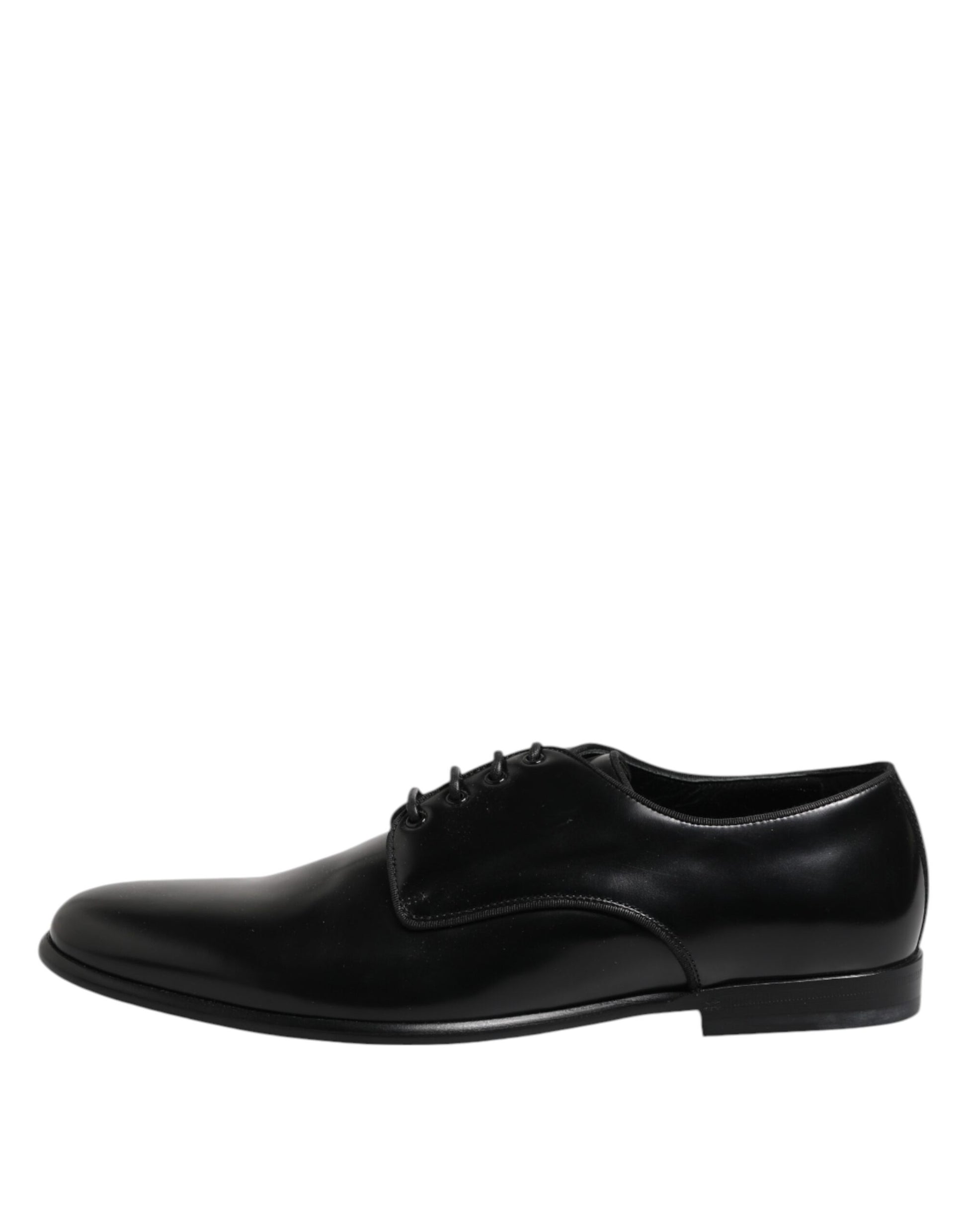 Dolce & Gabbana Black Leather Lace Up Derby Men Dress Shoes - ACCEXO