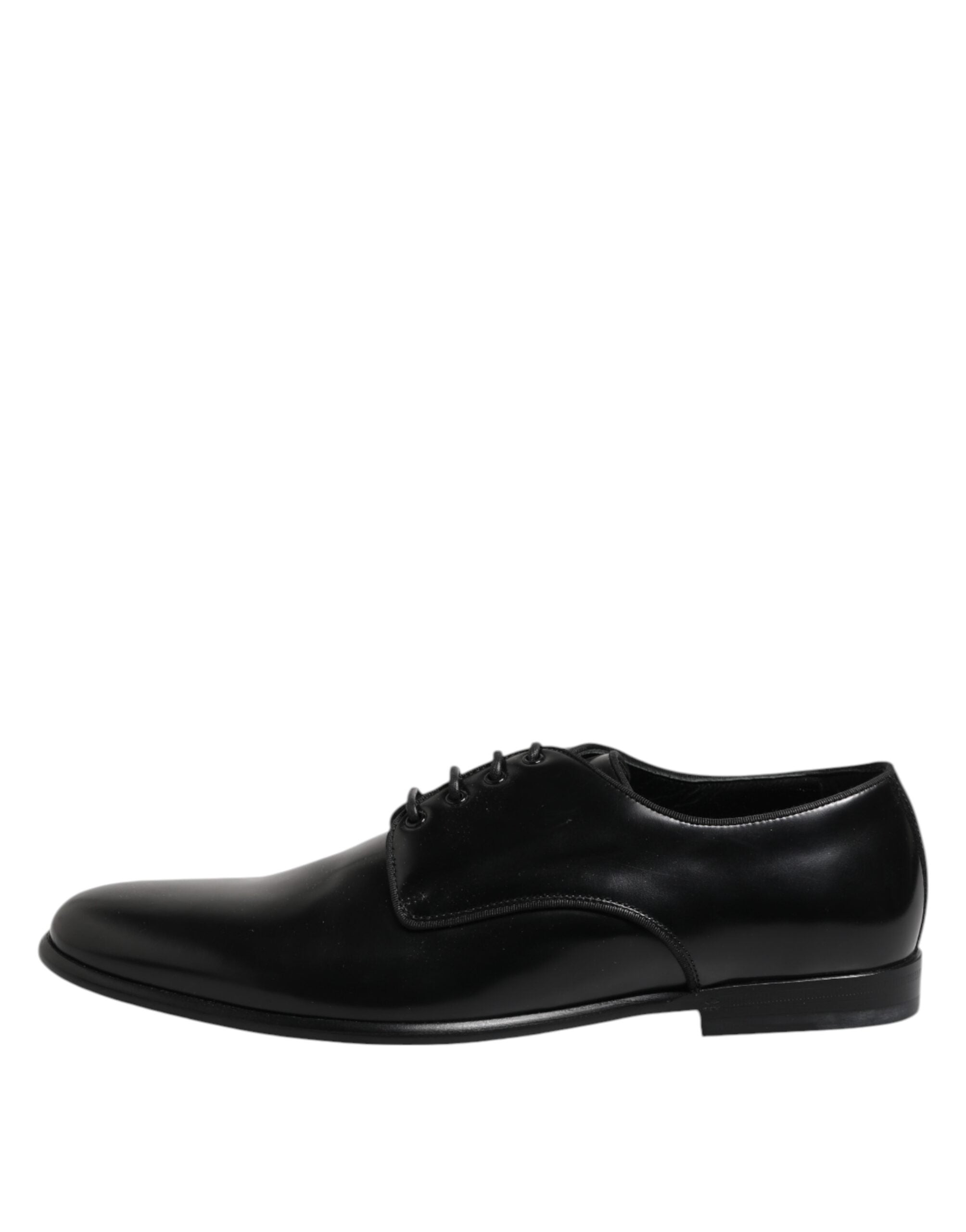 Dolce & Gabbana Black Leather Lace Up Derby Men Dress Shoes - ACCEXO