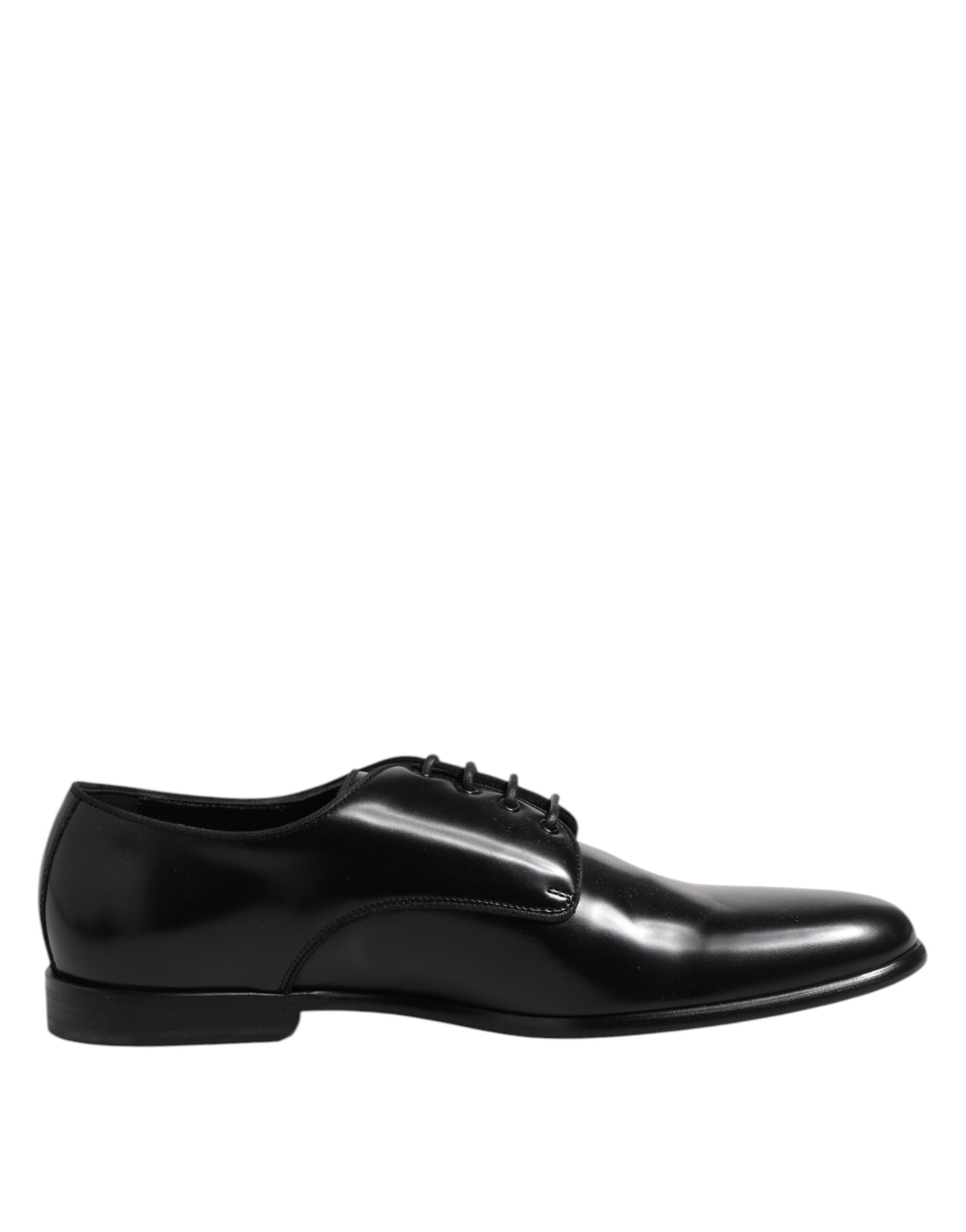 Dolce & Gabbana Black Leather Lace Up Derby Men Dress Shoes - ACCEXO