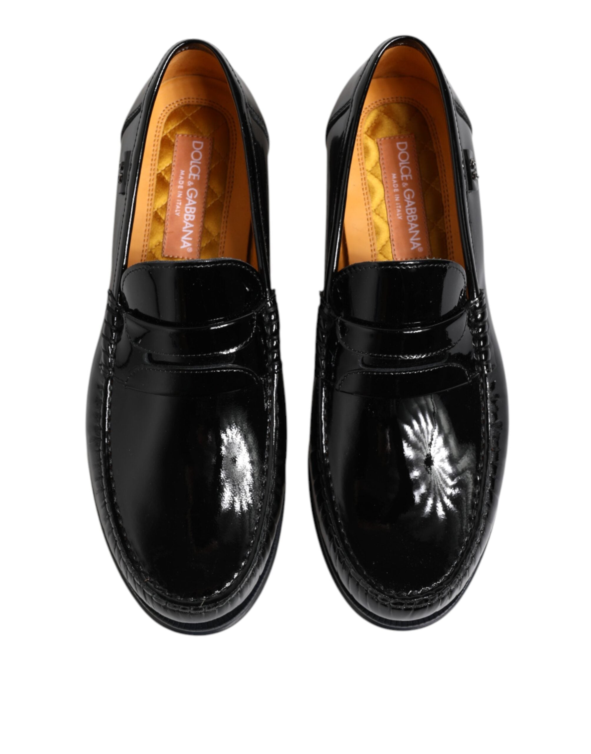 Dolce & Gabbana Black Leather Slip On Loafers Dress Shoes - ACCEXO