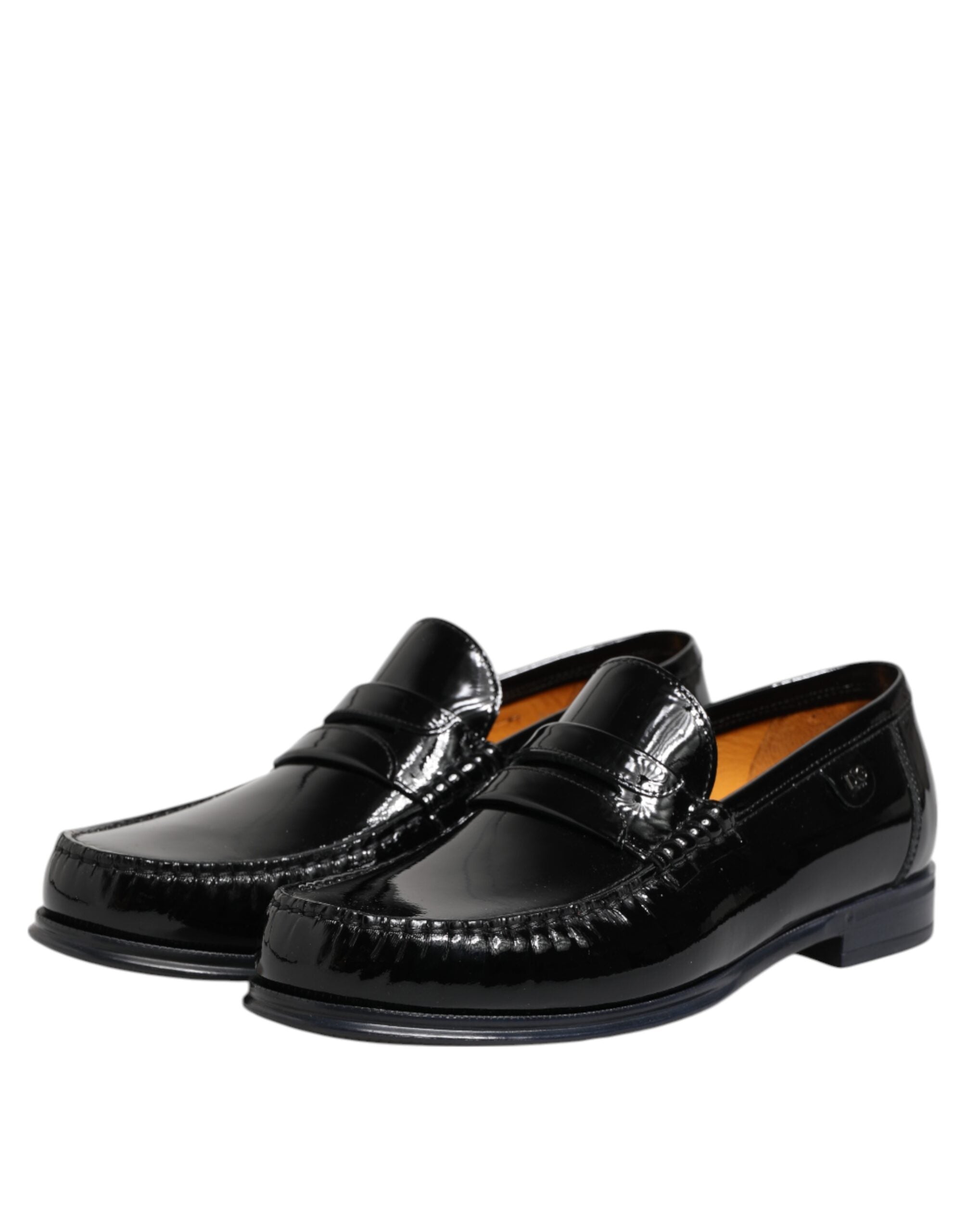 Dolce & Gabbana Black Leather Slip On Loafers Dress Shoes - ACCEXO