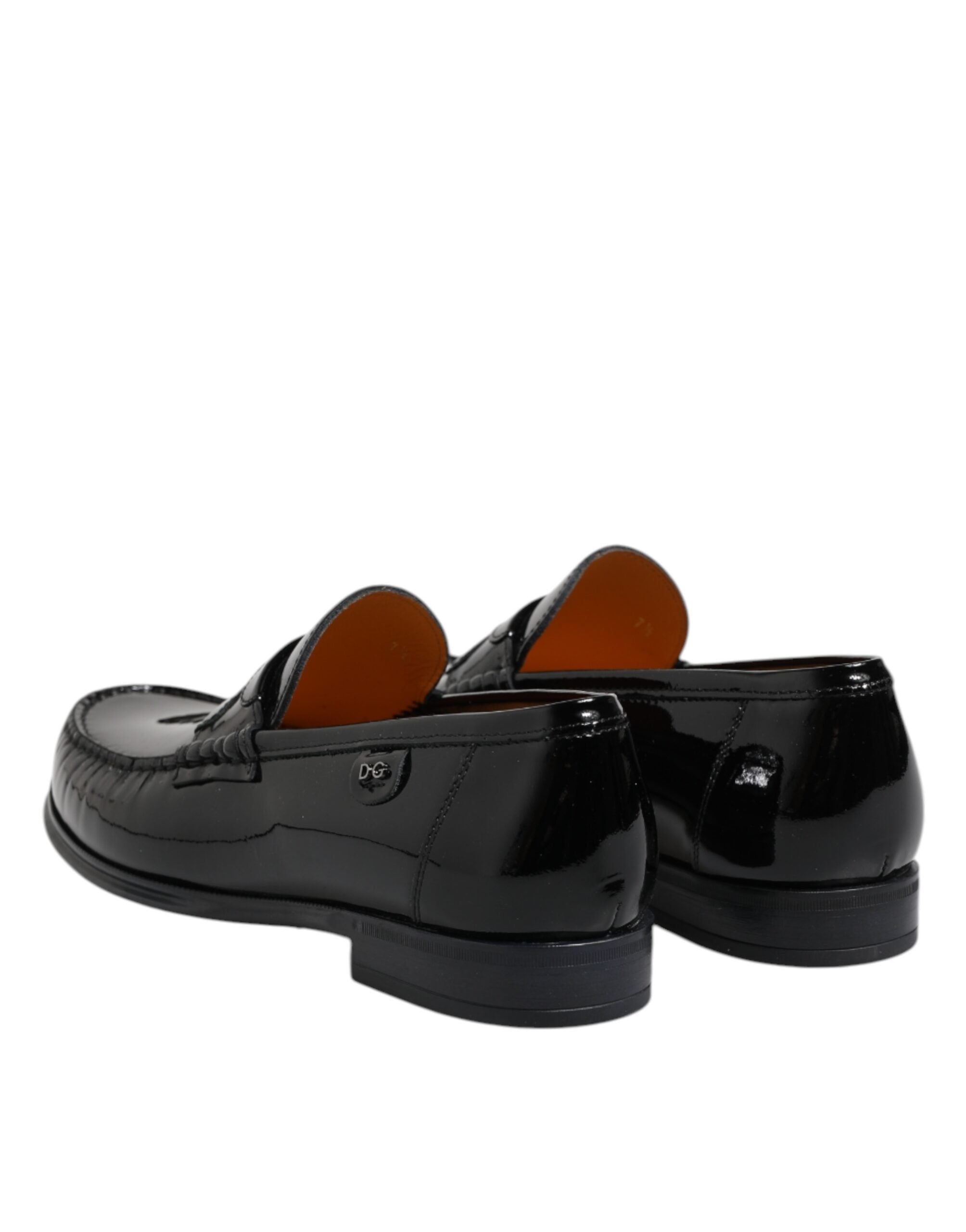 Dolce & Gabbana Black Leather Slip On Loafers Dress Shoes - ACCEXO