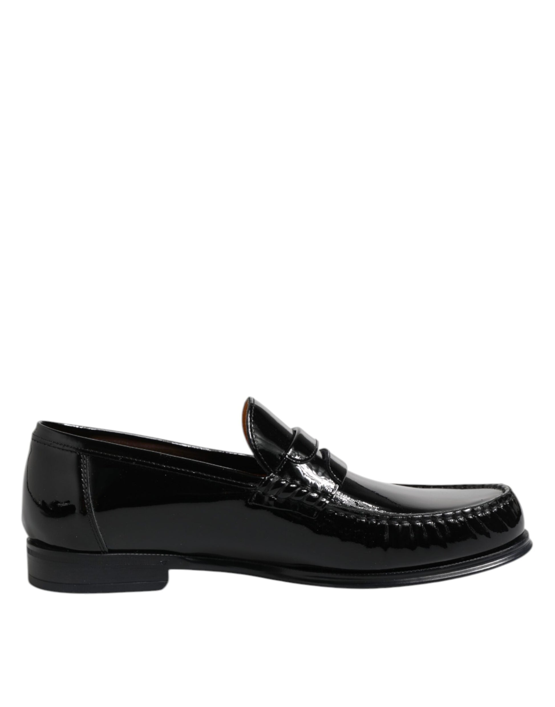 Dolce & Gabbana Black Leather Slip On Loafers Dress Shoes - ACCEXO