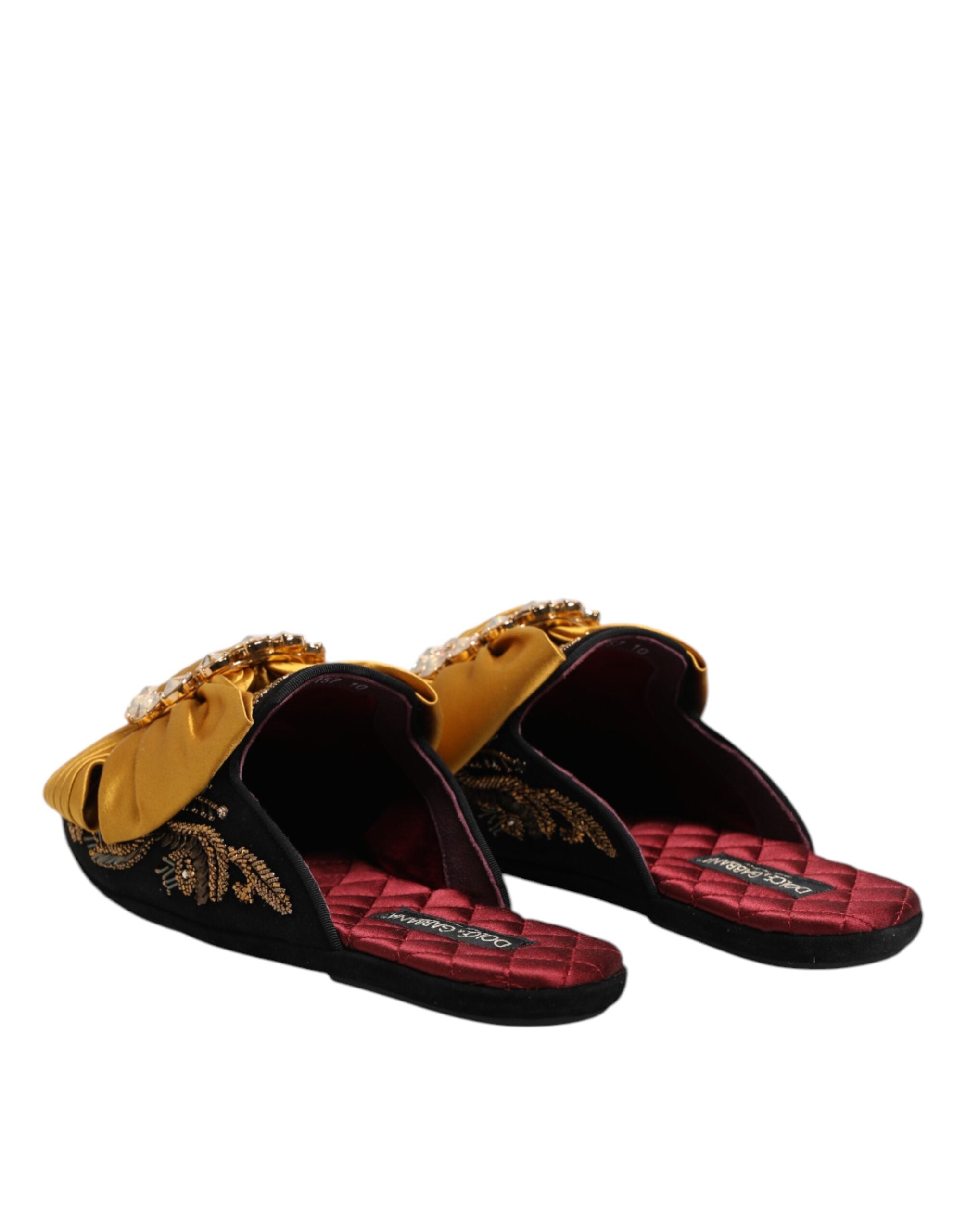 Dolce & Gabbana Multicolor Embellished Flat Sandals Shoes - ACCEXO
