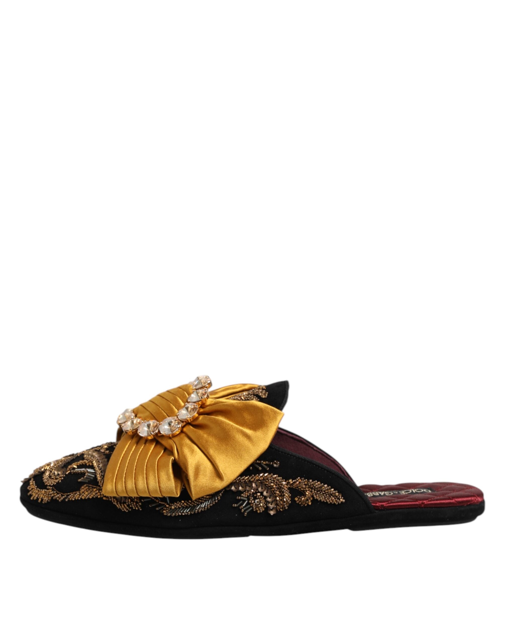 Dolce & Gabbana Multicolor Embellished Flat Sandals Shoes - ACCEXO