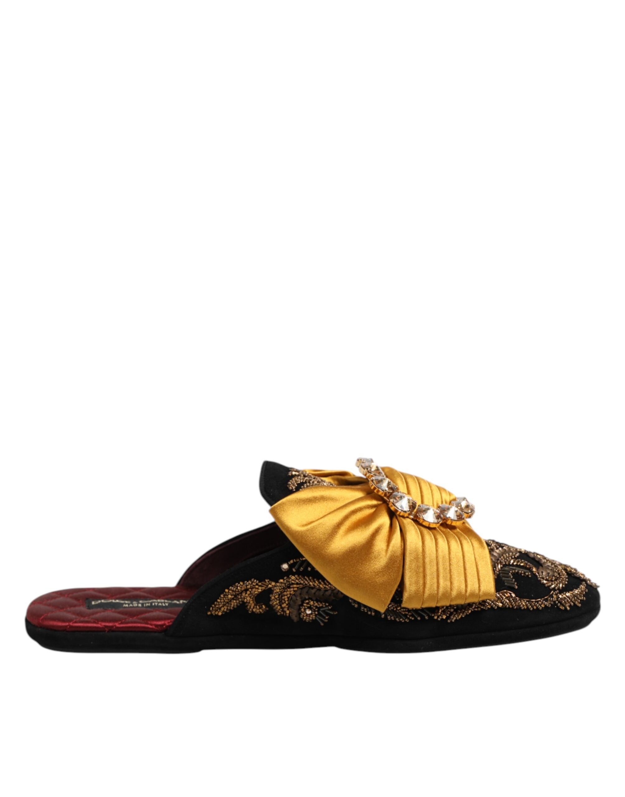 Dolce & Gabbana Multicolor Embellished Flat Sandals Shoes - ACCEXO