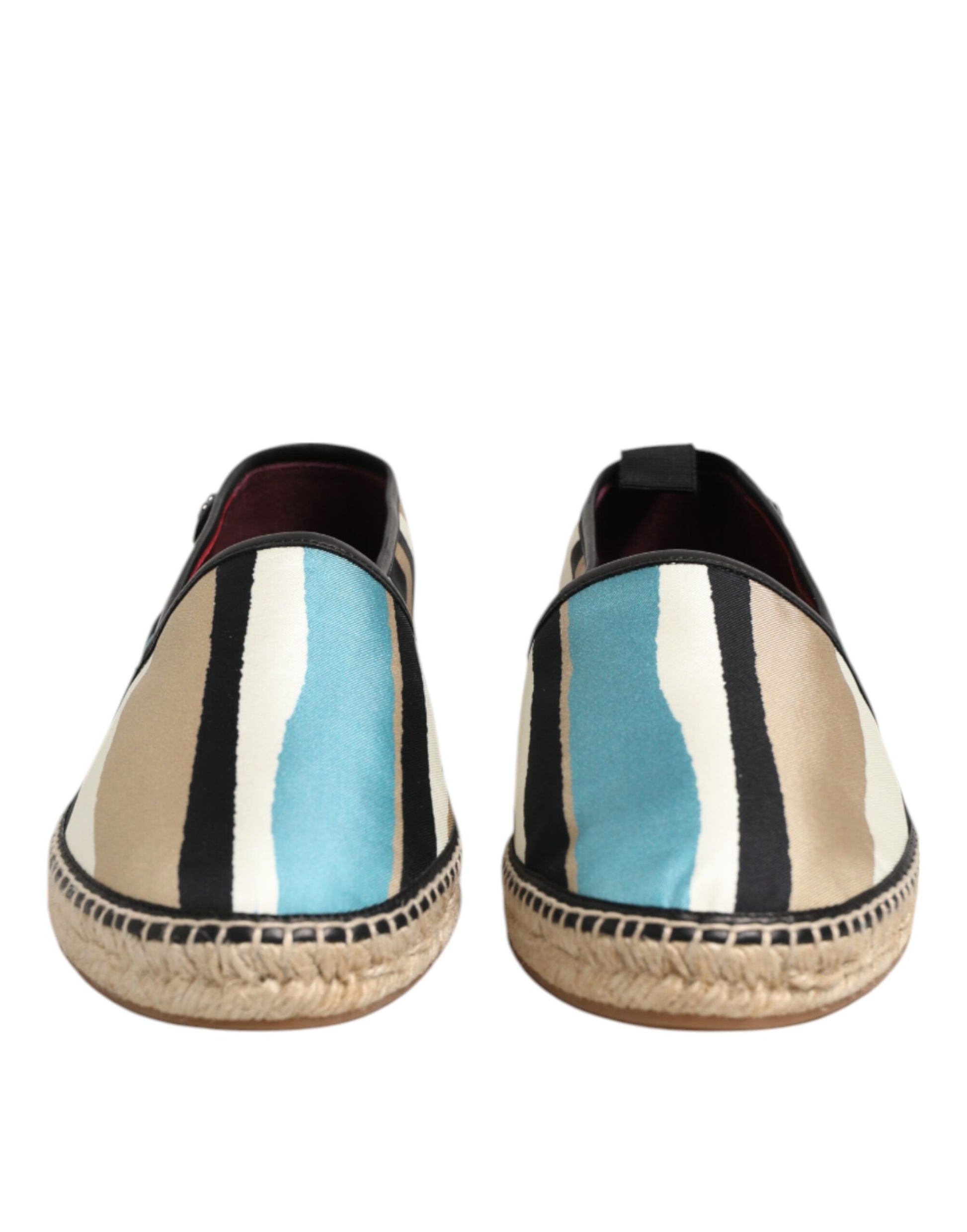 Dolce & Gabbana Multicolor Stripes Canvas Flat Espadrille Shoes - ACCEXO