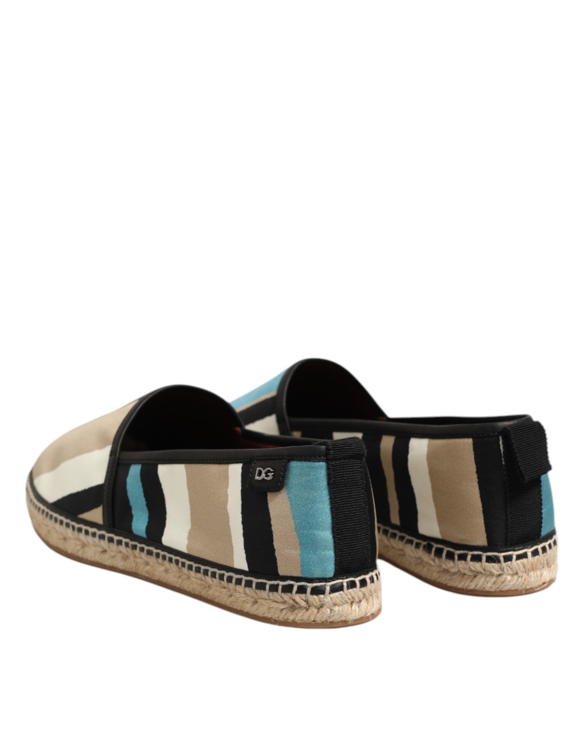 Dolce & Gabbana Multicolor Stripes Canvas Flat Espadrille Shoes - ACCEXO