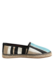 Dolce & Gabbana Multicolor Stripes Canvas Flat Espadrille Shoes - ACCEXO
