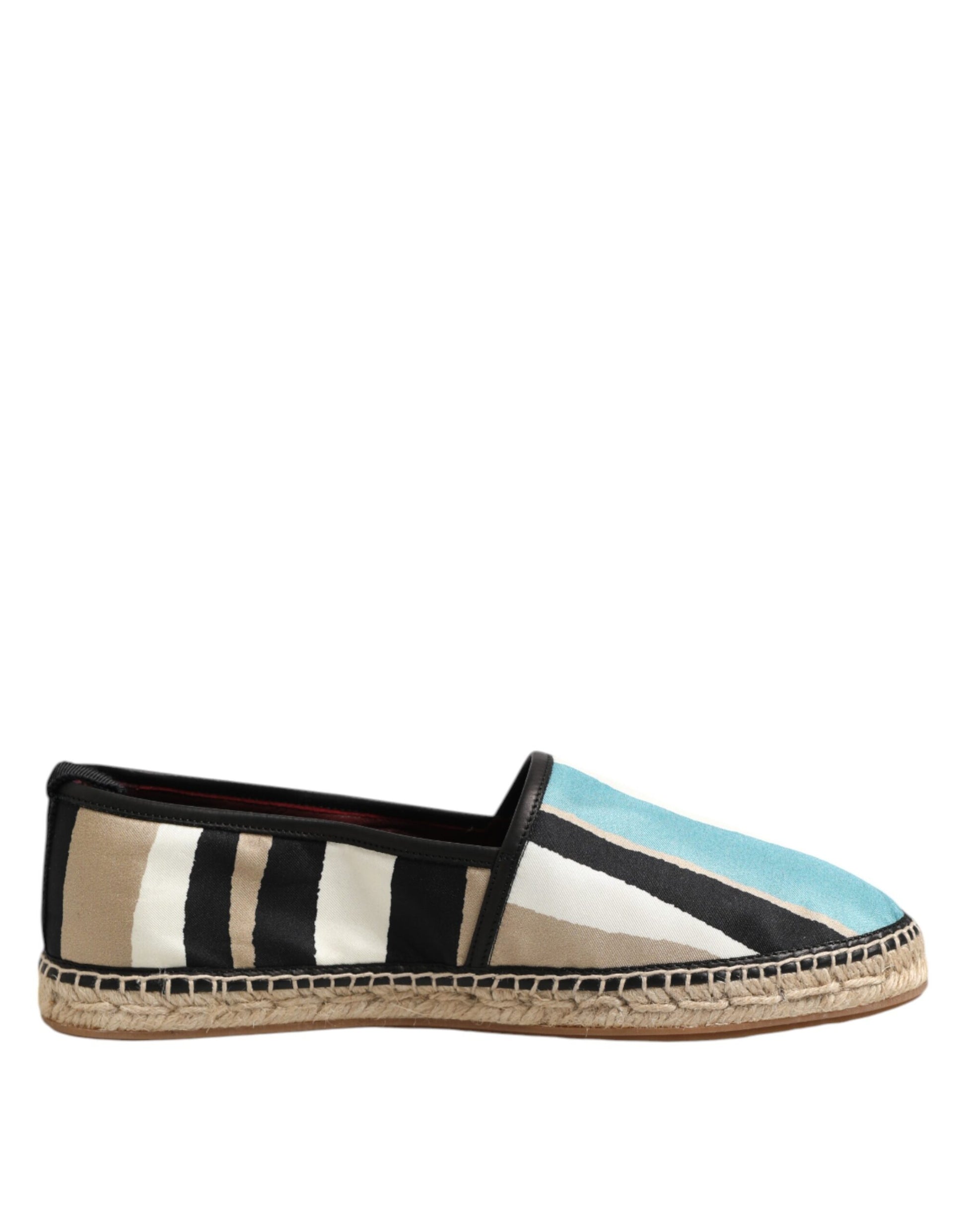 Dolce & Gabbana Multicolor Stripes Canvas Flat Espadrille Shoes - ACCEXO