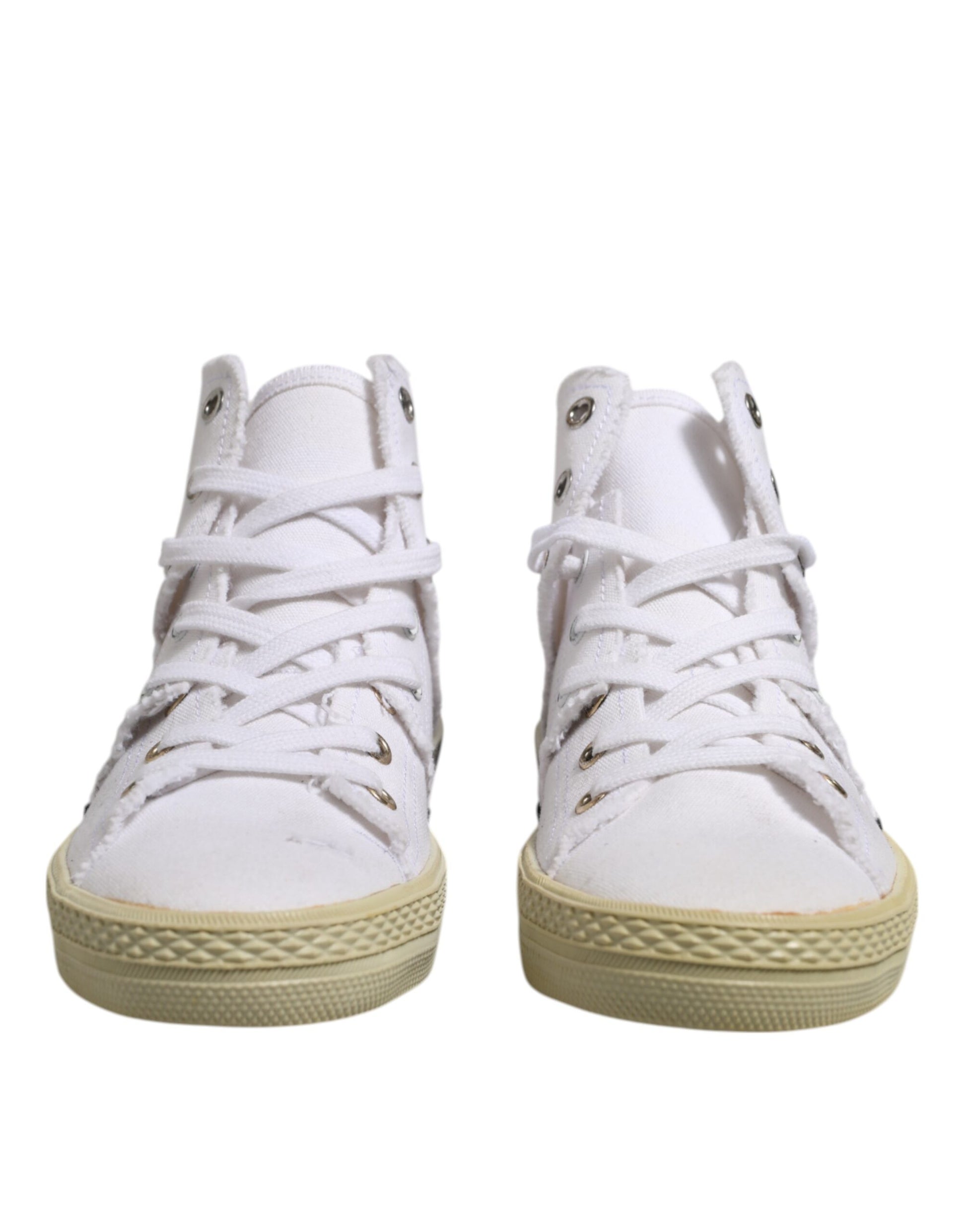 Maison Margiela White Lace Up Mid Top Women Sneakers Shoes - ACCEXO