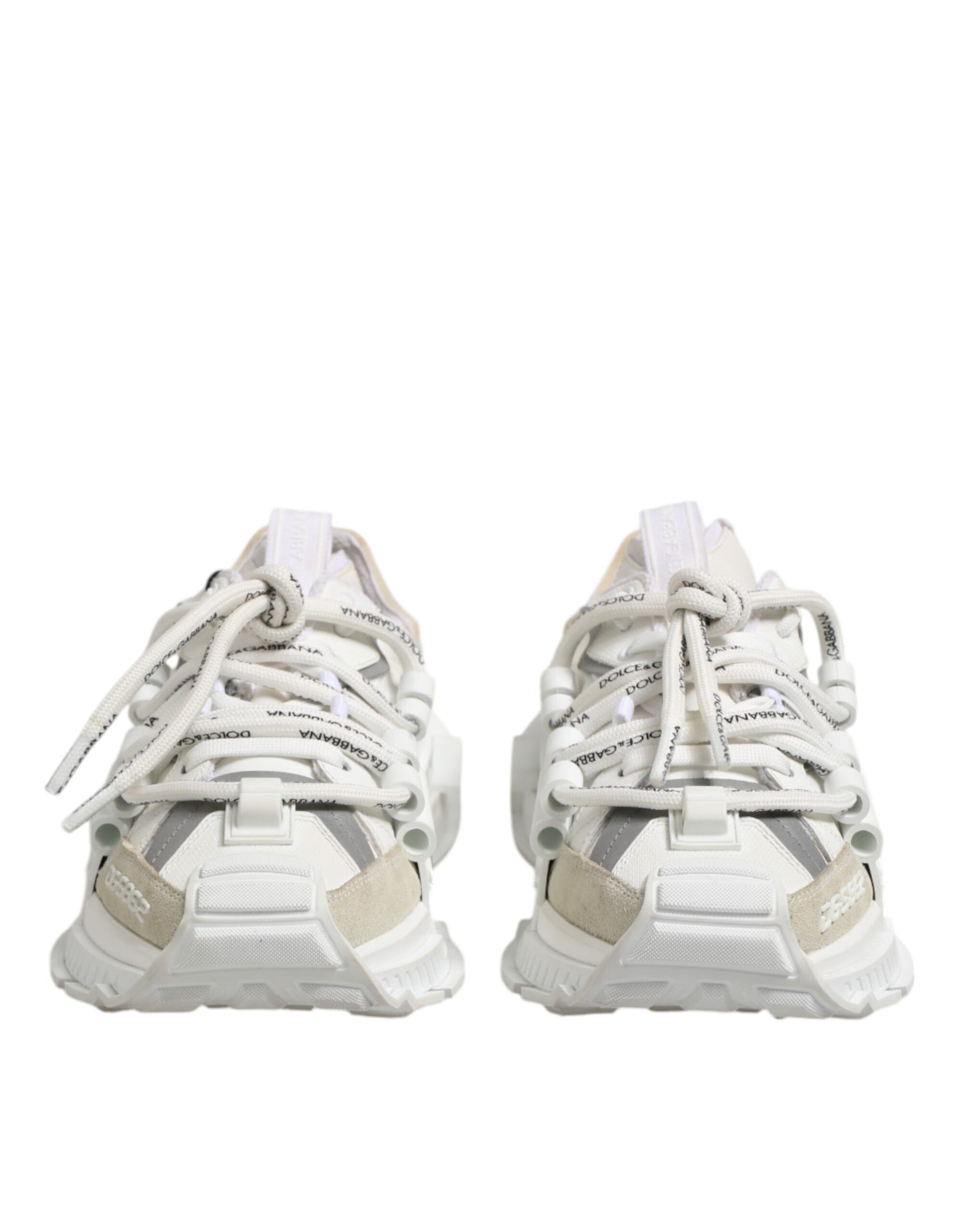 Dolce & Gabbana White Gray Low Top Space Sneakers Shoes - ACCEXO
