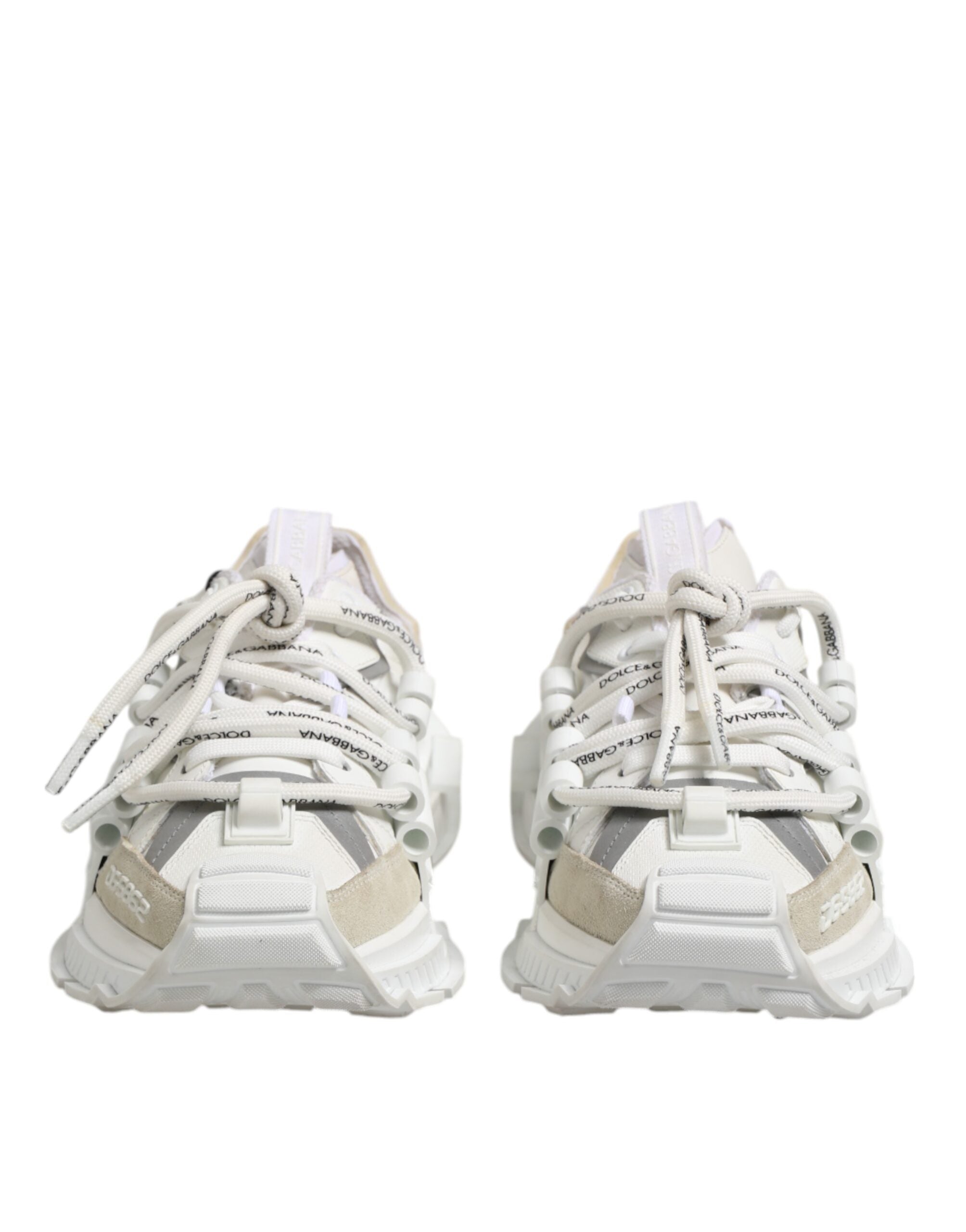 Dolce & Gabbana White Gray Low Top Space Sneakers Shoes - ACCEXO