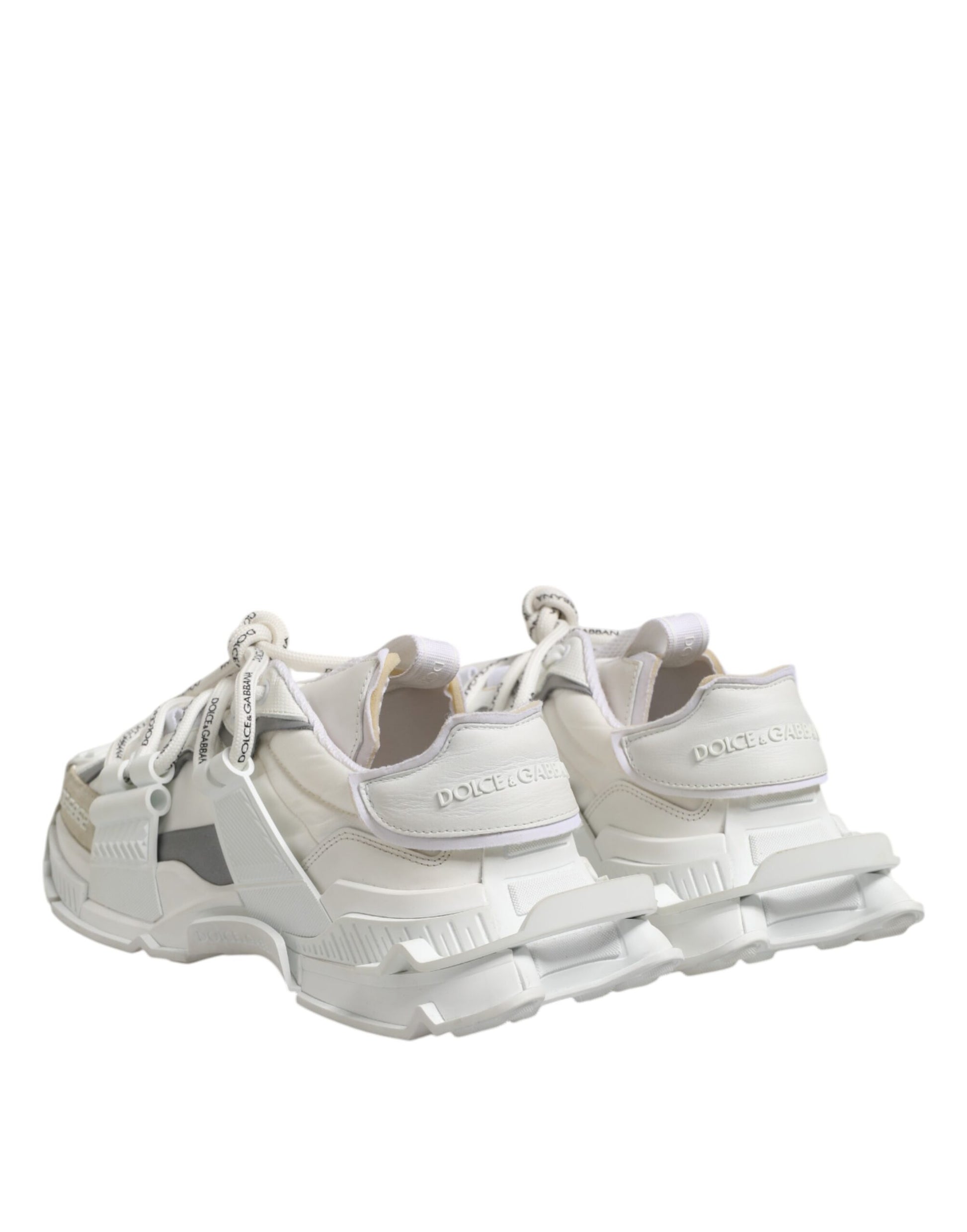Dolce & Gabbana White Gray Low Top Space Sneakers Shoes - ACCEXO