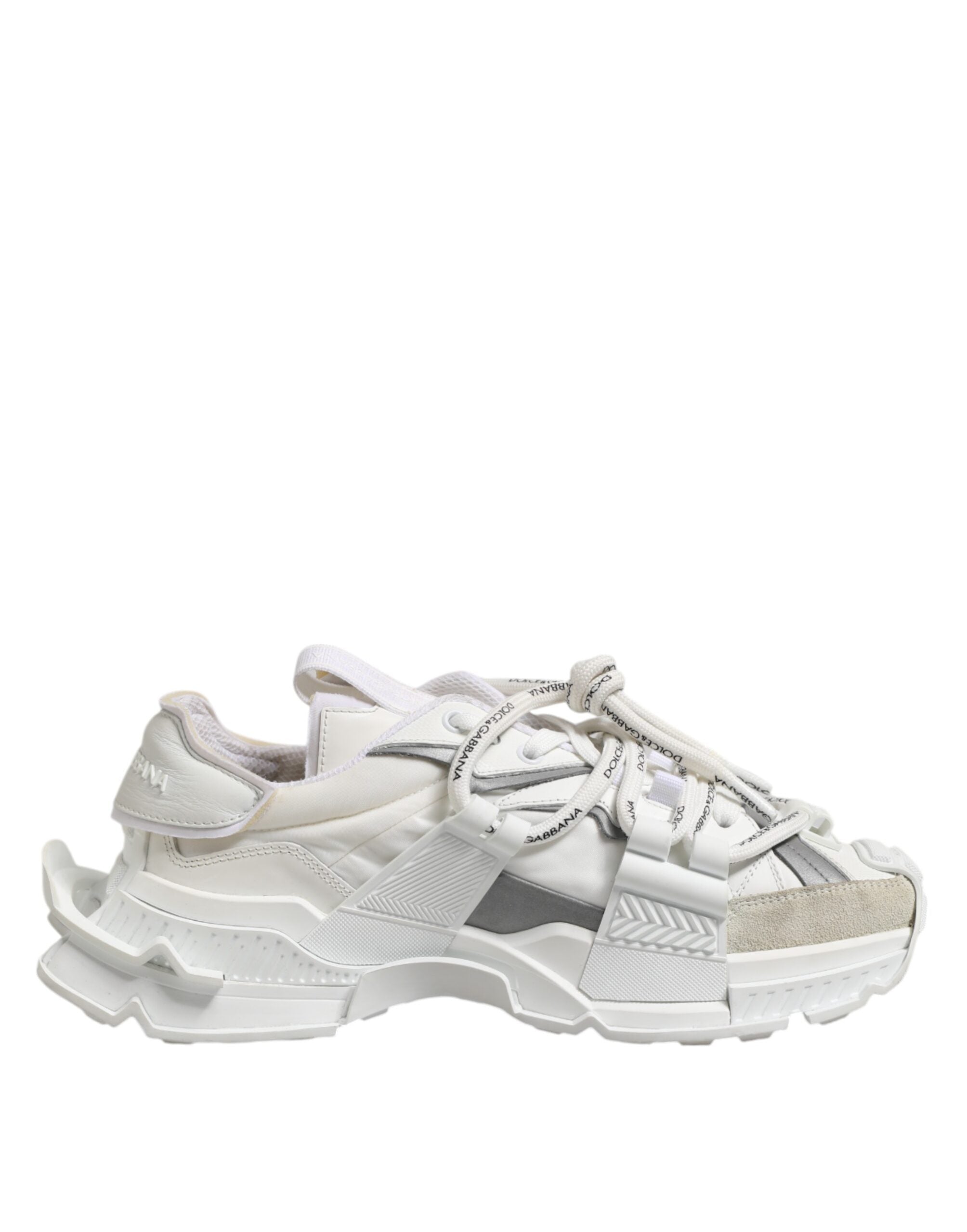 Dolce & Gabbana White Gray Low Top Space Sneakers Shoes - ACCEXO