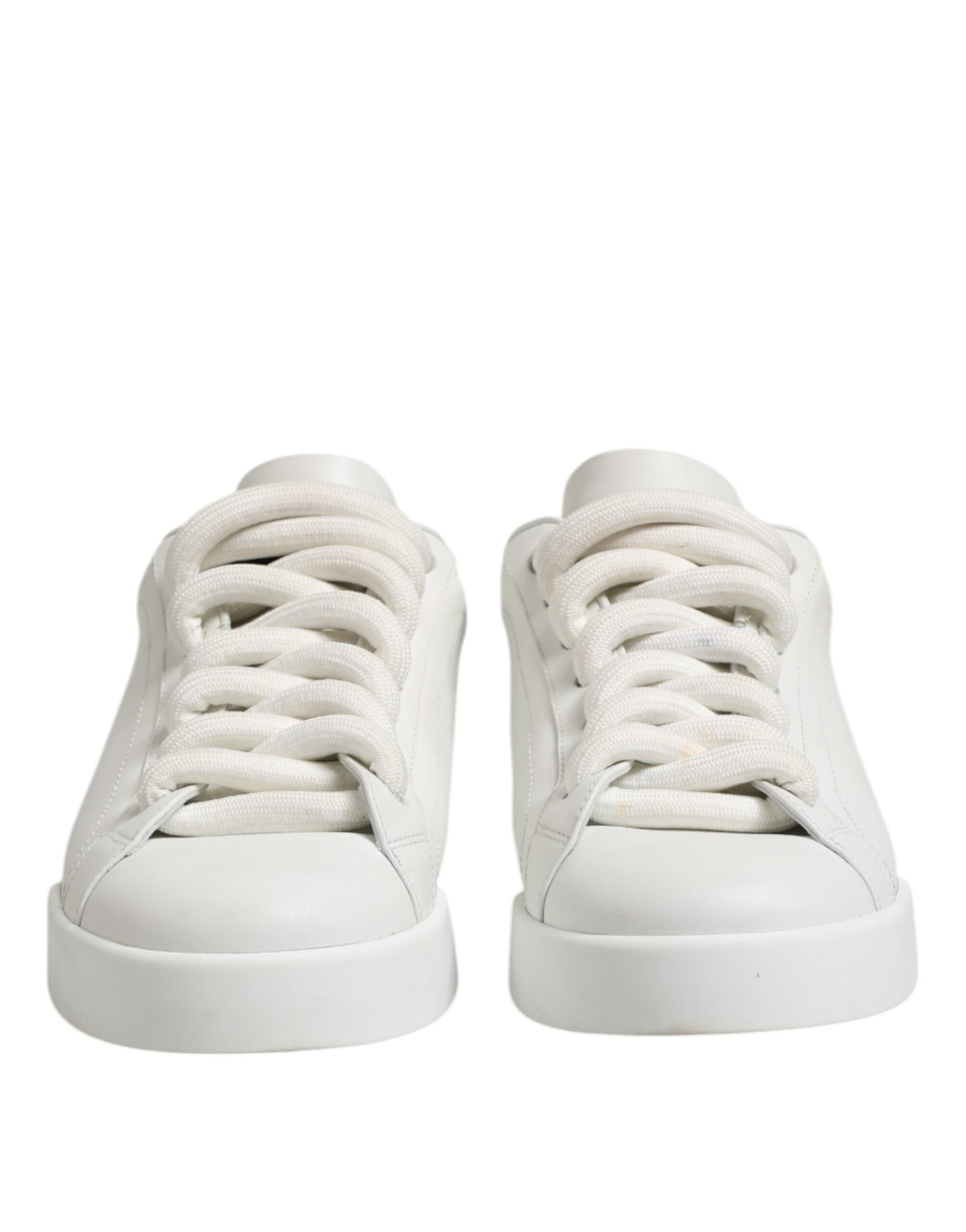 Dolce & Gabbana White Logo Lace Up Low Top Men Sneakers Shoes - ACCEXO