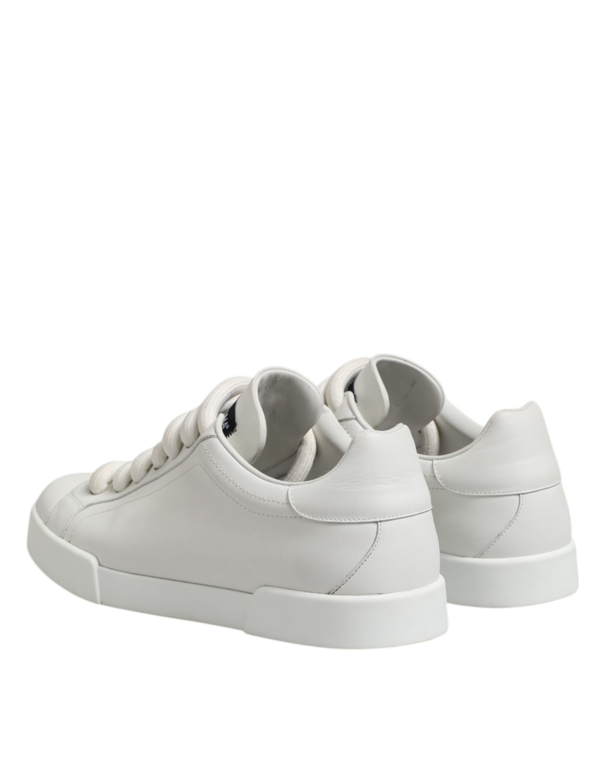 Dolce & Gabbana White Logo Lace Up Low Top Men Sneakers Shoes - ACCEXO